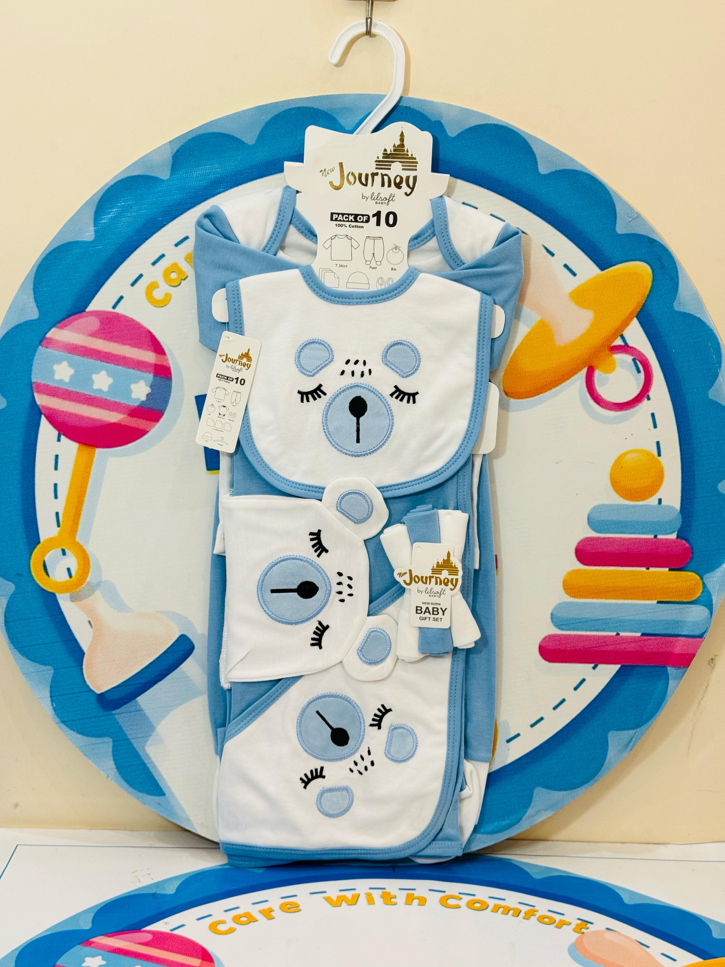 💙 Premium Baby 10 Pcs Starter Set – Complete First Day Essential! 💙👶
Welcome your newborn with style and comfort! Our 10 pcs premium baby starter set is designed for delicate newborn skin and packed with all the essentials new parents need