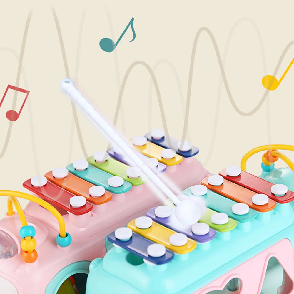 🎶 Huanger 3-in-1 Musical Xylophone Bus – Fun & Learning in One! 🚌