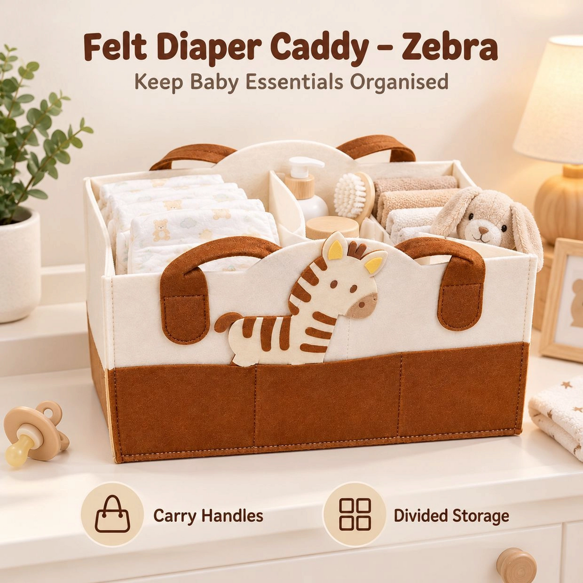 Baby Diaper Caddy Organizer(Original Imported)