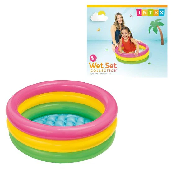 🌊 Dive into fun with our complete range of baby swimming pools! 🏊♂️ From colorful designs to safe, sturdy materials, we have everything you need to keep your little one cool and entertained this summer. 💦 Perfect for backyard playdates and family gatherings. Discover our collection now and make a splash! 🌞👶
8ga (0.20mm) rings 7ga (0.18mm) Floor
Three Rings
Soft Inflatable Floor
Capacity 5.5" (14cm) of Wall Height: 9gal (33L).
Repair Patch.