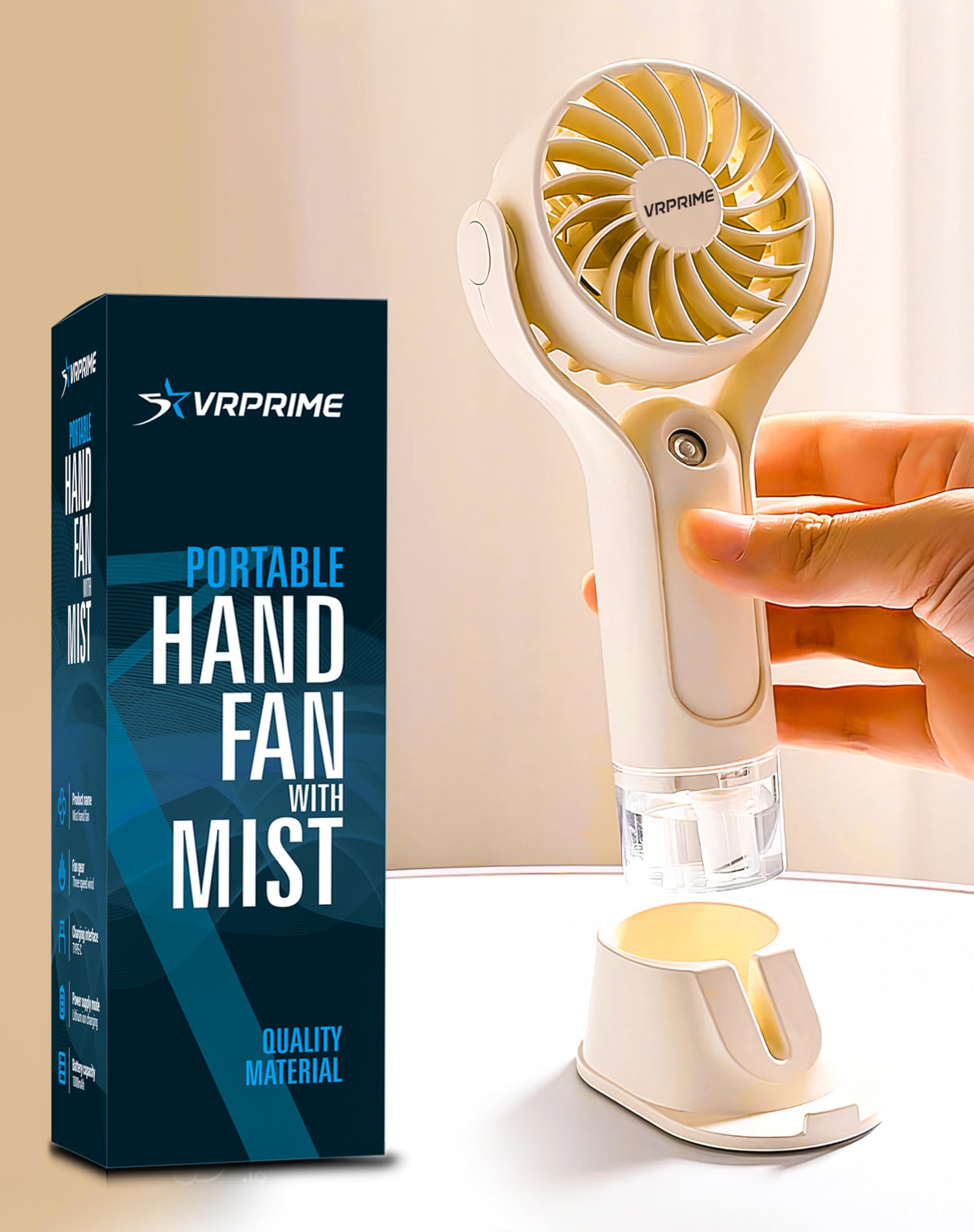 Mega electric hand fans with mist