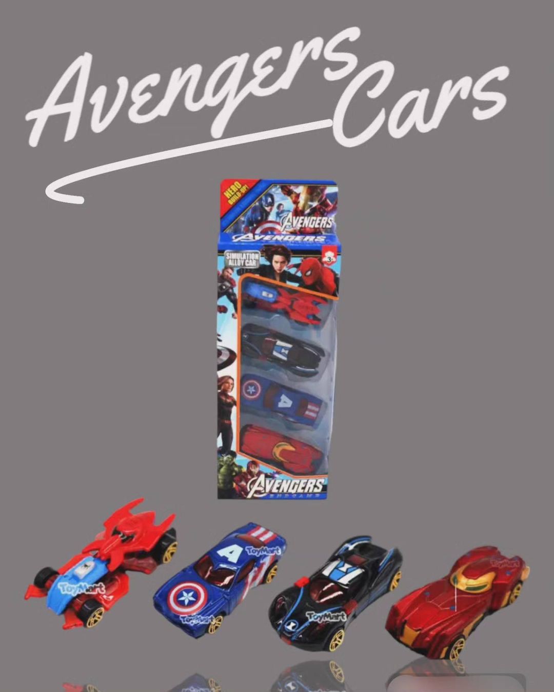 Avengers Push Metal Cars Pack
