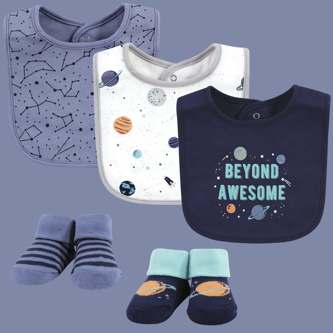 Hudson Branded Premium Range Baby Pack of 3 Bibs + 2 Socks Booties Pack
🍼 Complete Baby Care Set: Includes 3 premium-quality bibs and 2 soft socks booties, perfect for your little one’s daily essentials.
🎨 Adorable Designs: Features stylish patterns and vibrant colors that complement your baby’s outfits.
🌟 Comfortable & Gentle Fabric: Made with soft, skin-friendly material to keep your baby comfortable all day.
👶 Practical & Durable: Easy to clean and designed for long-lasting use, ideal for both fe