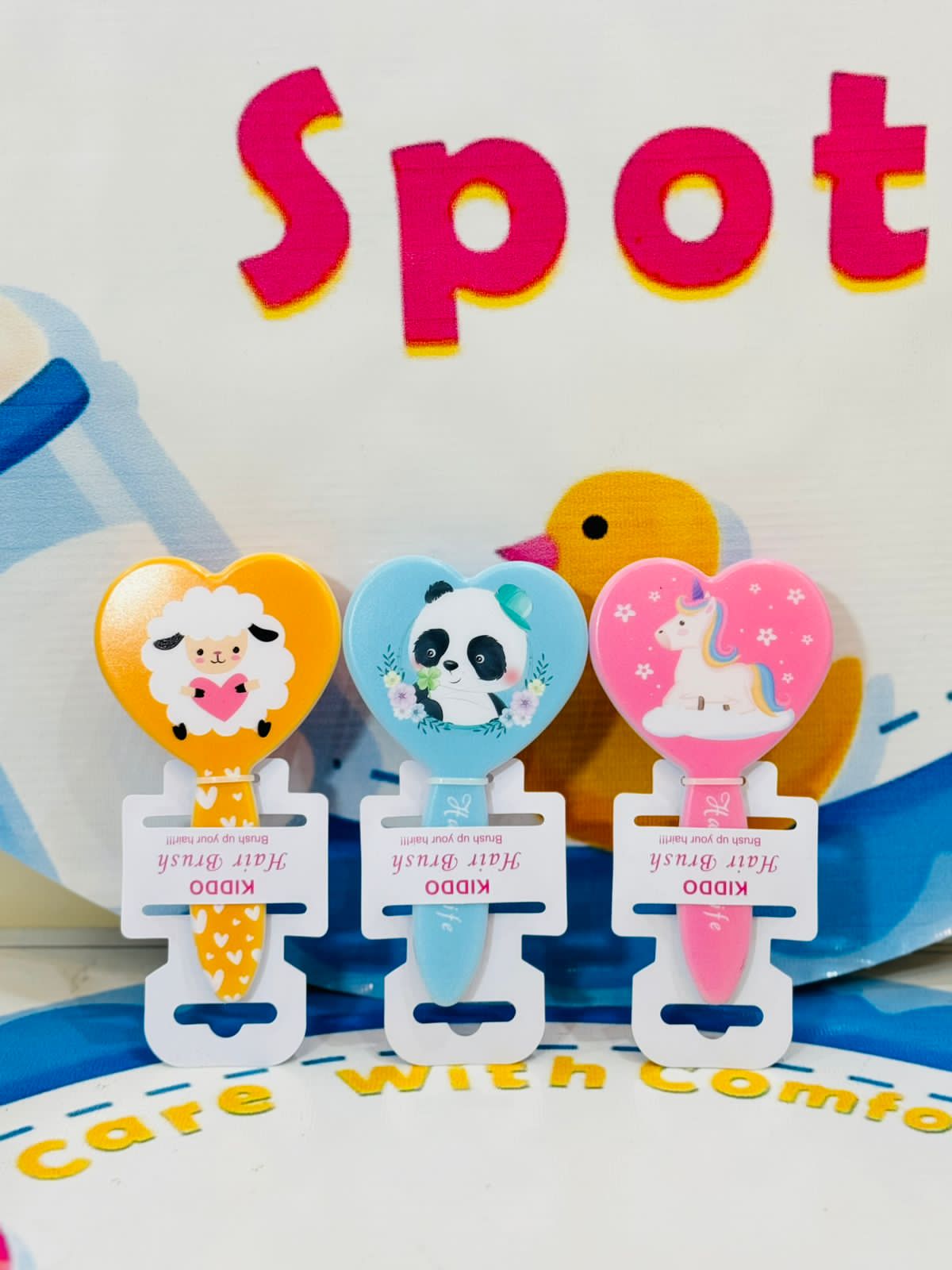 Premium Baby Hair Brushes Collection
✨ Groom your little ones with love using our premium range baby hair brushes! Available in a variety of beautiful colors, these brushes are perfect for delicate baby hair and scalp.
Features:
💕 Soft Bristles: Gentle on your baby’s delicate scalp.
🌈 Vibrant Colors: A variety of beautiful shades to choose from.
🖐️ Ergonomic Design: Comfortable and easy to hold for parents.
✔️ Perfect for Baby Grooming: Keeps hair neat and tidy without irritation.
🍼 Durable Quali