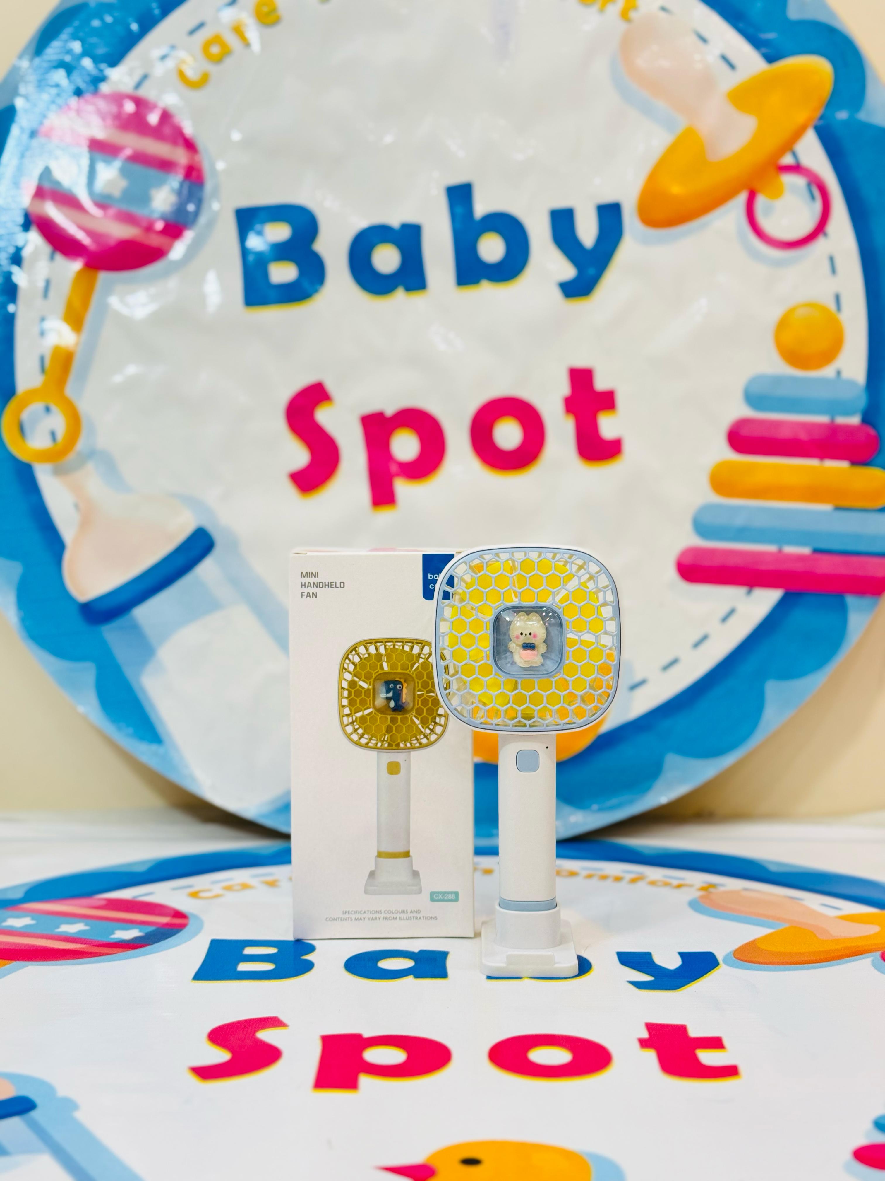 Imported Rechargeable Mini Electric Hand Fans
Cool Breeze On-The-Go!
Beat the heat with our cute and powerful mini electric fans, perfect for babies, moms & outdoor use – available in multiple fun designs & models!
Features:
Rechargeable & portable
Multiple stylish designs
Lightweight & baby-friendly
Ideal for strollers, diaper bags & travel
Perfect for:
Hot summer outings
Keeping your baby cool
Gifting & everyday use
Shop Now at: www.babyspotofficial.pk
Trusted Baby Store | Fast Delivery All O