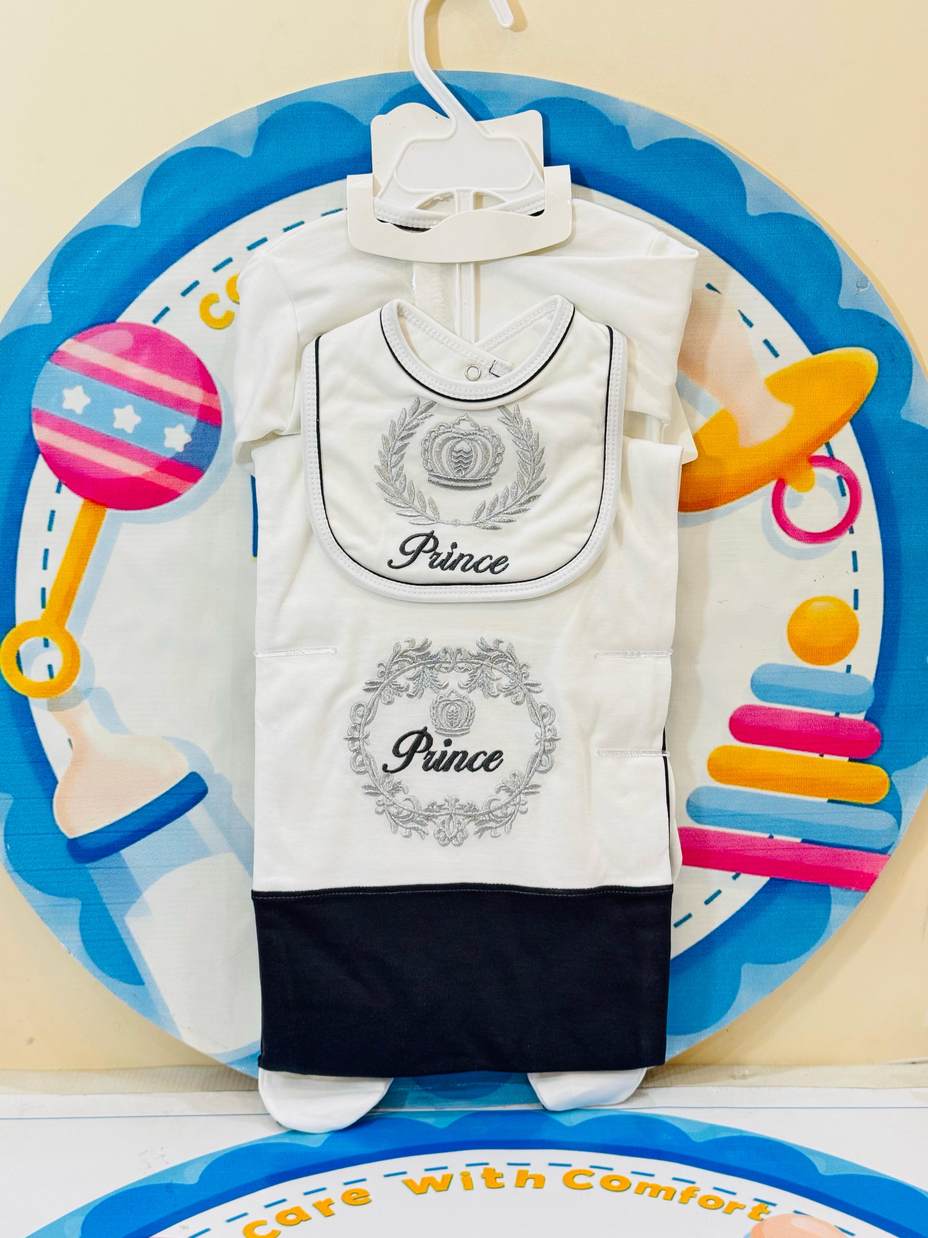 Premium 8-Pcs Starter Set for Little Prince – Newborn Must-Have!
Introducing our luxurious 8-piece baby boy starter set, thoughtfully curated to welcome your newborn with love and comfort.
• Includes: Pajama, Shirt, Wrapping Sheet, Bib, Cap, Mittens, Booties & a Matching Hanger
• Size: 0-3 Months
• Material: Super Soft & Breathable Fabric – Gentle on delicate baby skin
• Colors: Available in 5 Beautiful Shades
• Perfect For: Baby showers, gifting, hospital bag, and daily newborn wear
This adorable baby bo