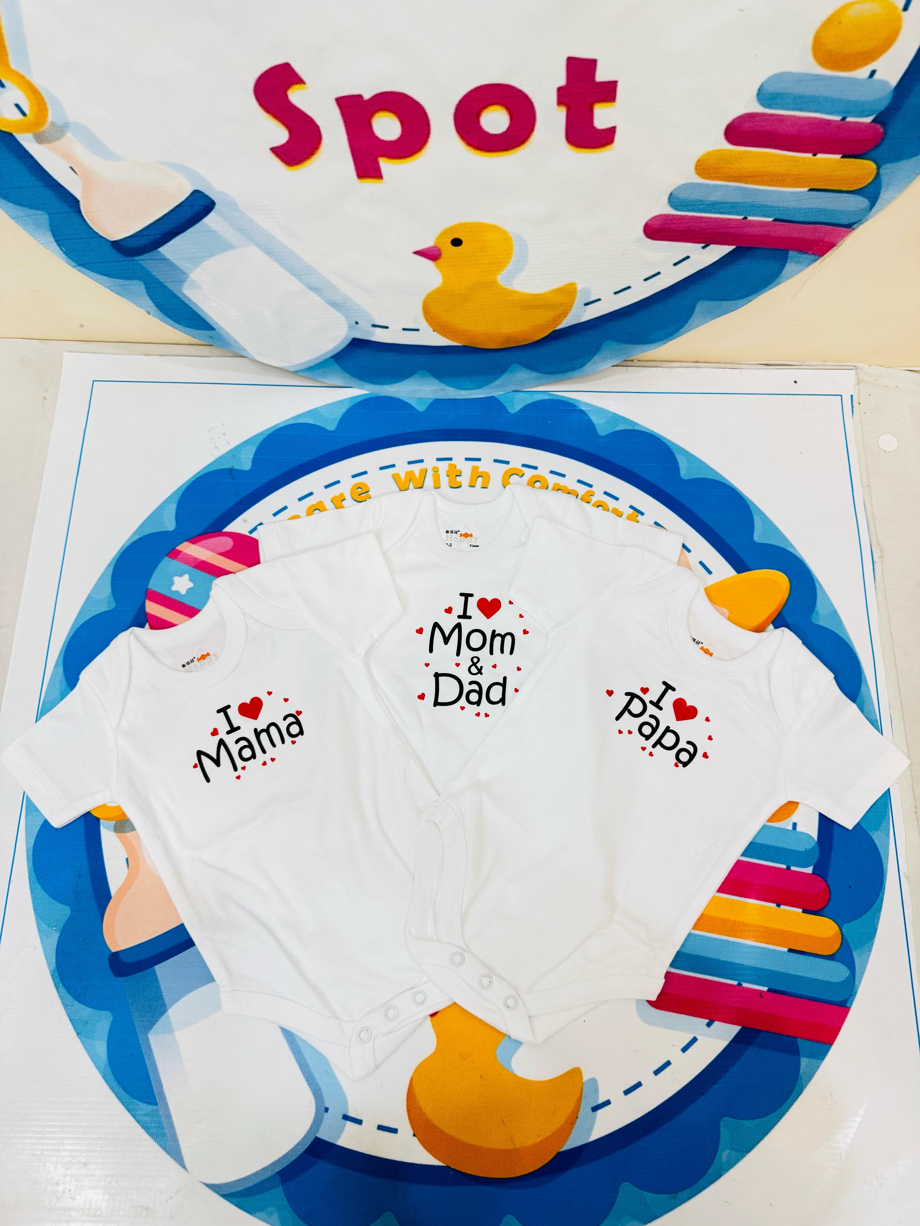 Baby Bodysuits Collection β Set of 3 (Half Sleeves)