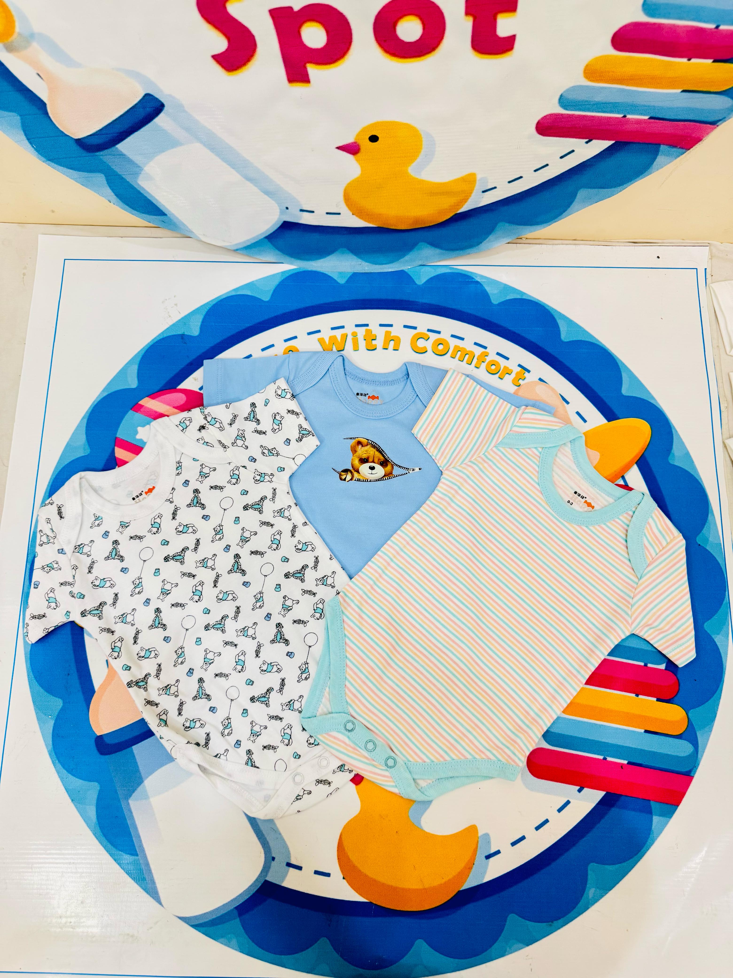 Baby Bodysuits Collection β Set of 3 (Half Sleeves)