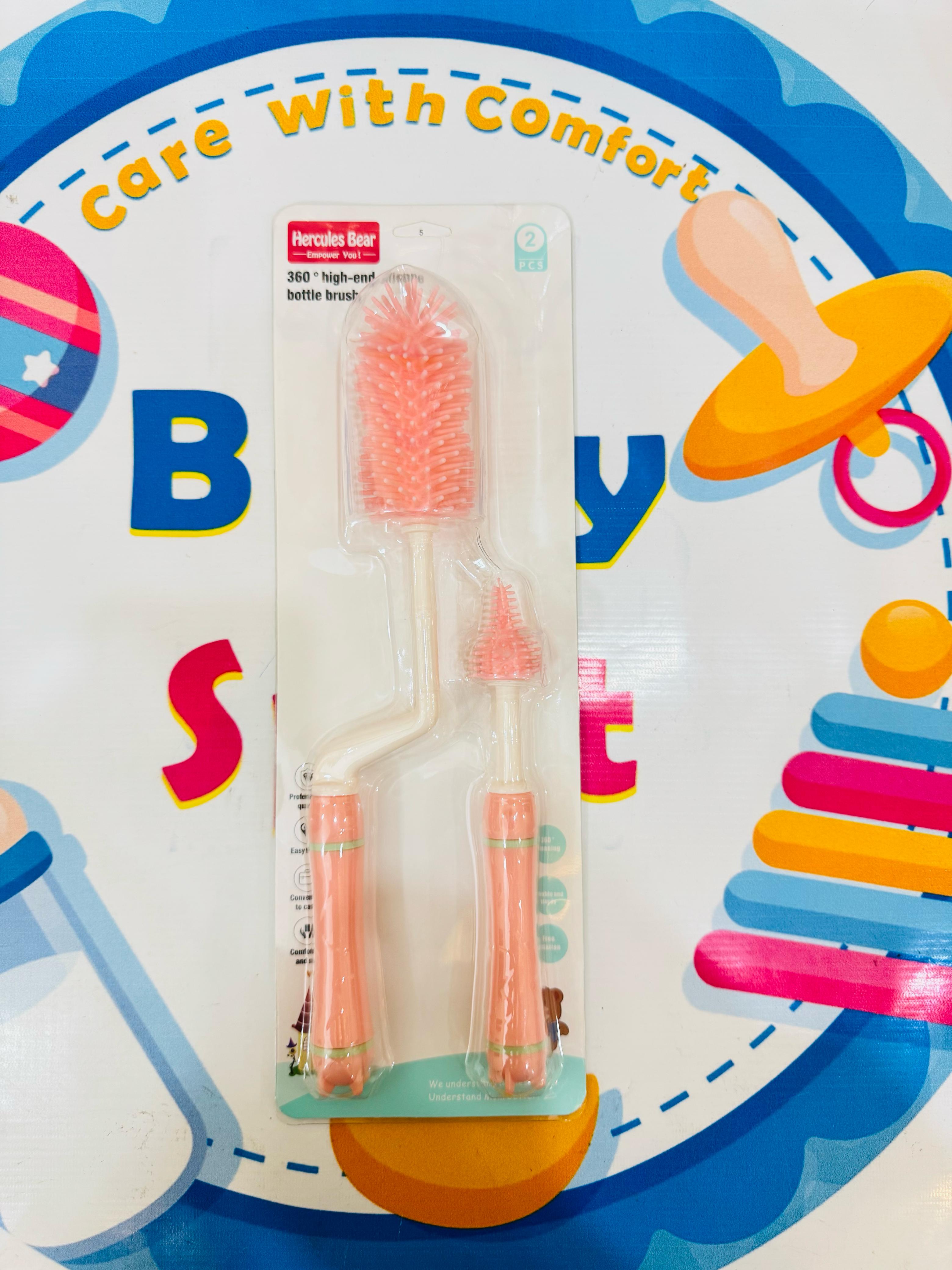 🍼✨ Premium Silicone Baby Feeder Brushes (360° Rotation) ✨🍼
Your baby's hygiene starts with the perfect clean! 👶💧
Introducing our high-end silicone bottle brush set – designed for effortless cleaning, maximum hygiene, and mom-approved convenience 💕
🔹 Product Features:
✔️ 360° Rotation for deep cleaning
✔️ Made from soft, durable & food-grade silicone
✔️ Scratch-free & safe for all bottle types
✔️ Ergonomic grip – easy to handle
✔️ Includes 2 brushes – for bottle + nipple
✔️ Anti-bacterial & heat-resi