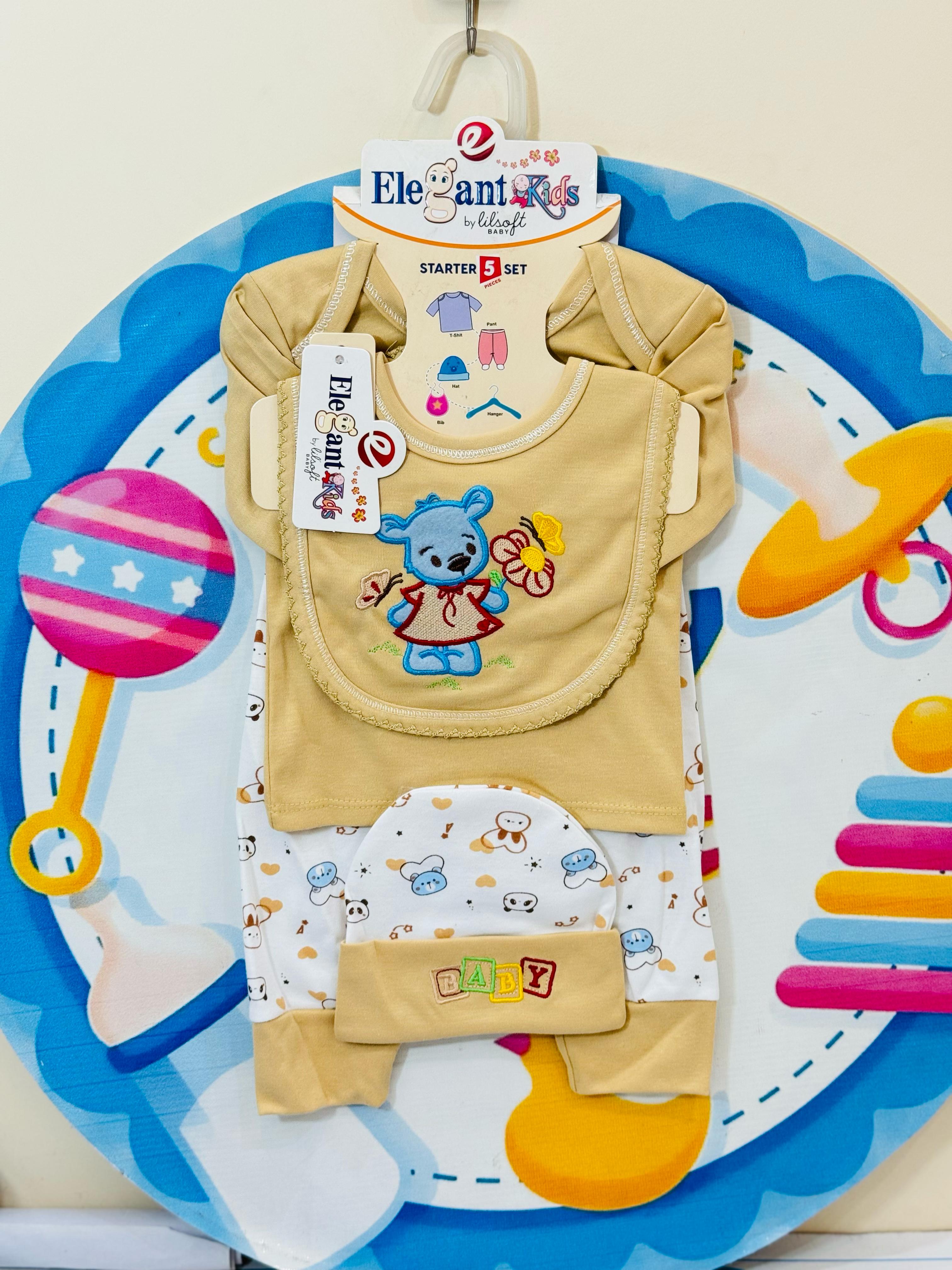 π§Έ Baby 5 Pcs Blended Stuff Starter Set Collection ππΆ
Make your newborn's first wardrobe special with our premium imported 5-piece starter set β designed with love and comfort for your babyβs delicate skin! π΅π°
π High-Quality Summer Material β Soft, breathable & gentle for newborns
π 5 Must-Have Items β Includes shirt, trouser, bib, cap & hanger
π§΅ Imported Blended Stuff β Lightweight & comfy for daily summer wear
π¨ Adorable Prints & Colors β Suitable for both baby boys & baby girls
π Size: Perfect