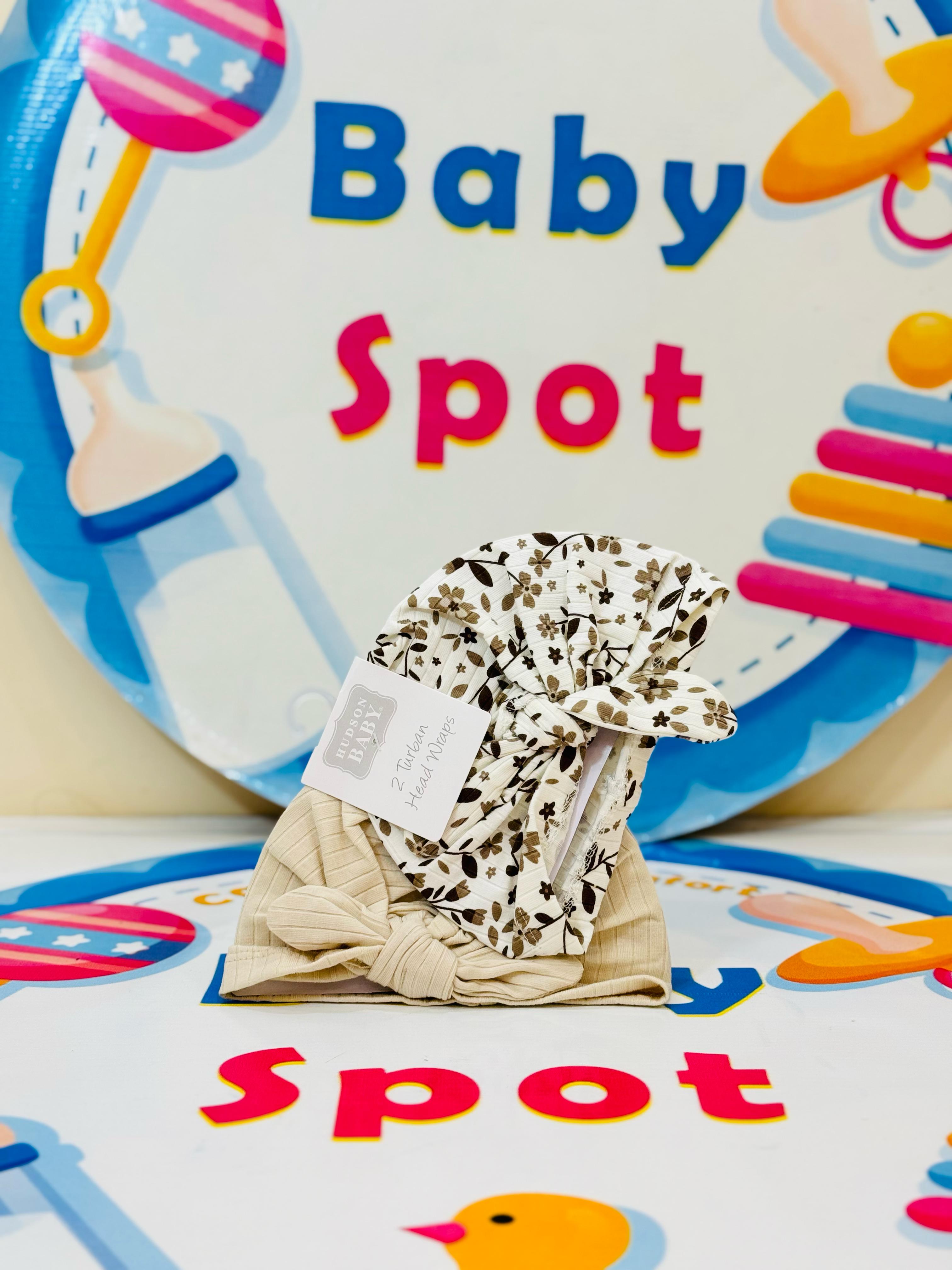 Baby Turban Caps β Set of 2 in Adorable Designs
