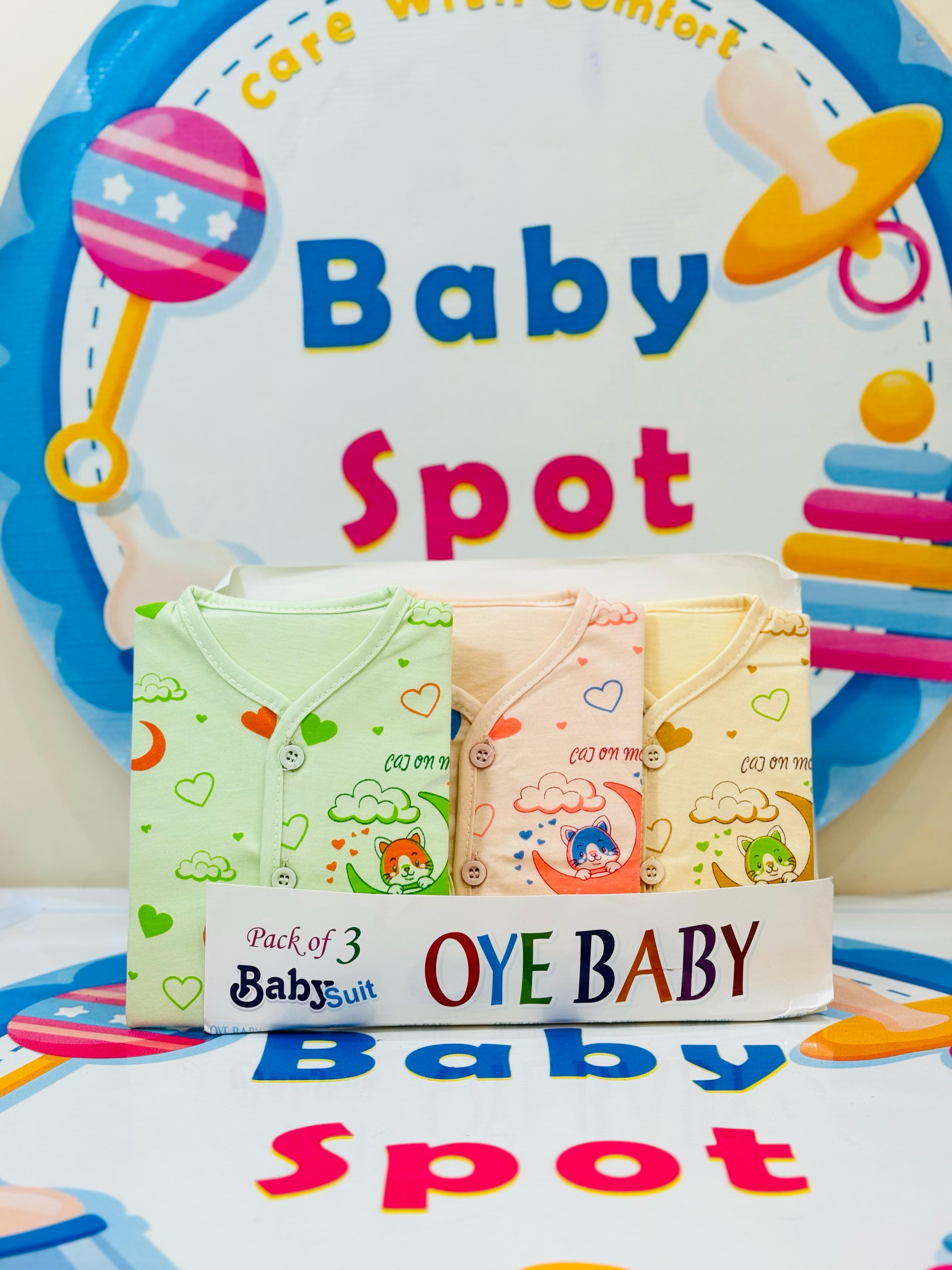 Baby Suits Set β Pack of 3 with Matching Cap