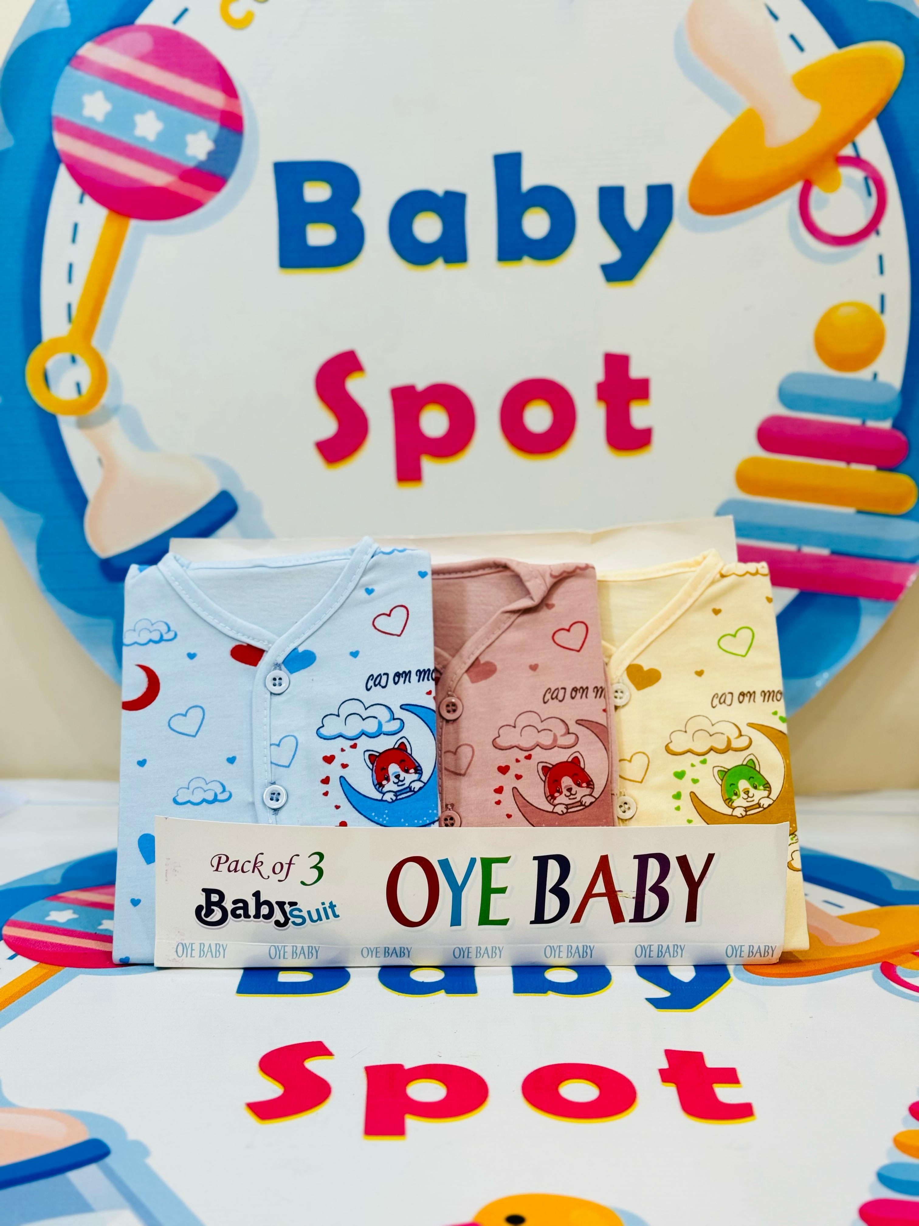 Baby Suits Set β Pack of 3 with Matching Cap