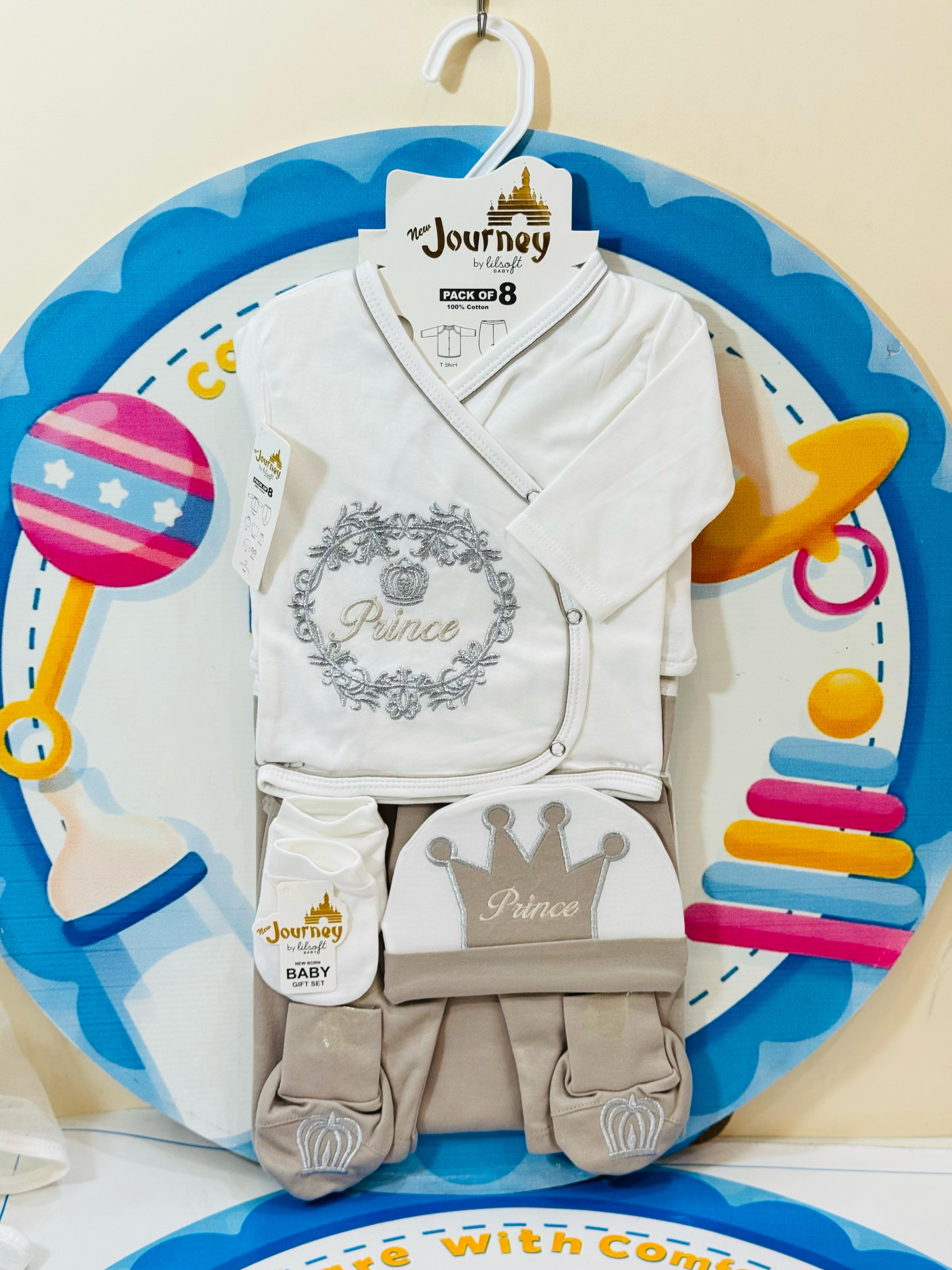 8-Pcs Starter Set for Little Prince – Newborn Must-Have!