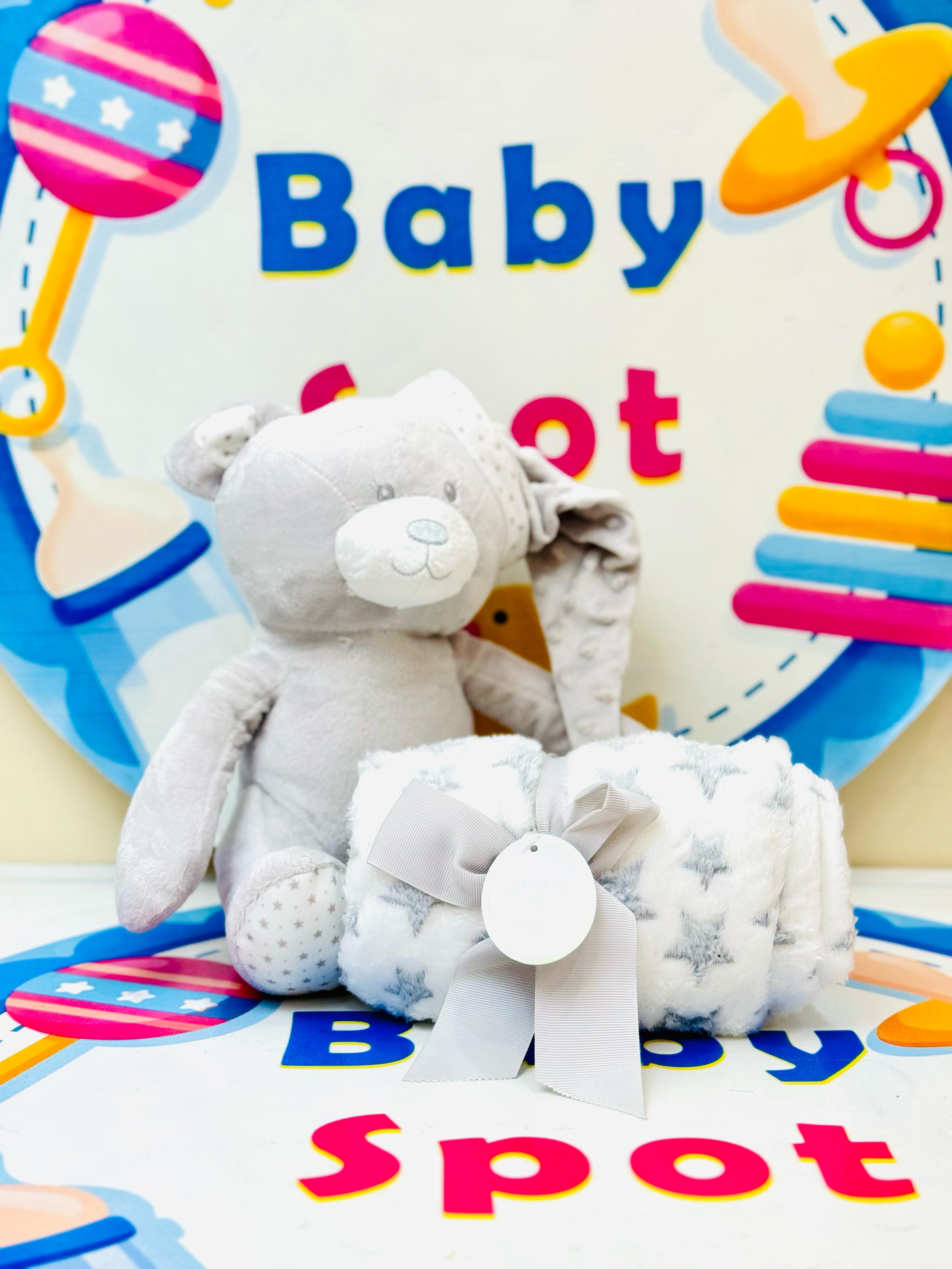 Sunnozy baby blanket with Toy grey