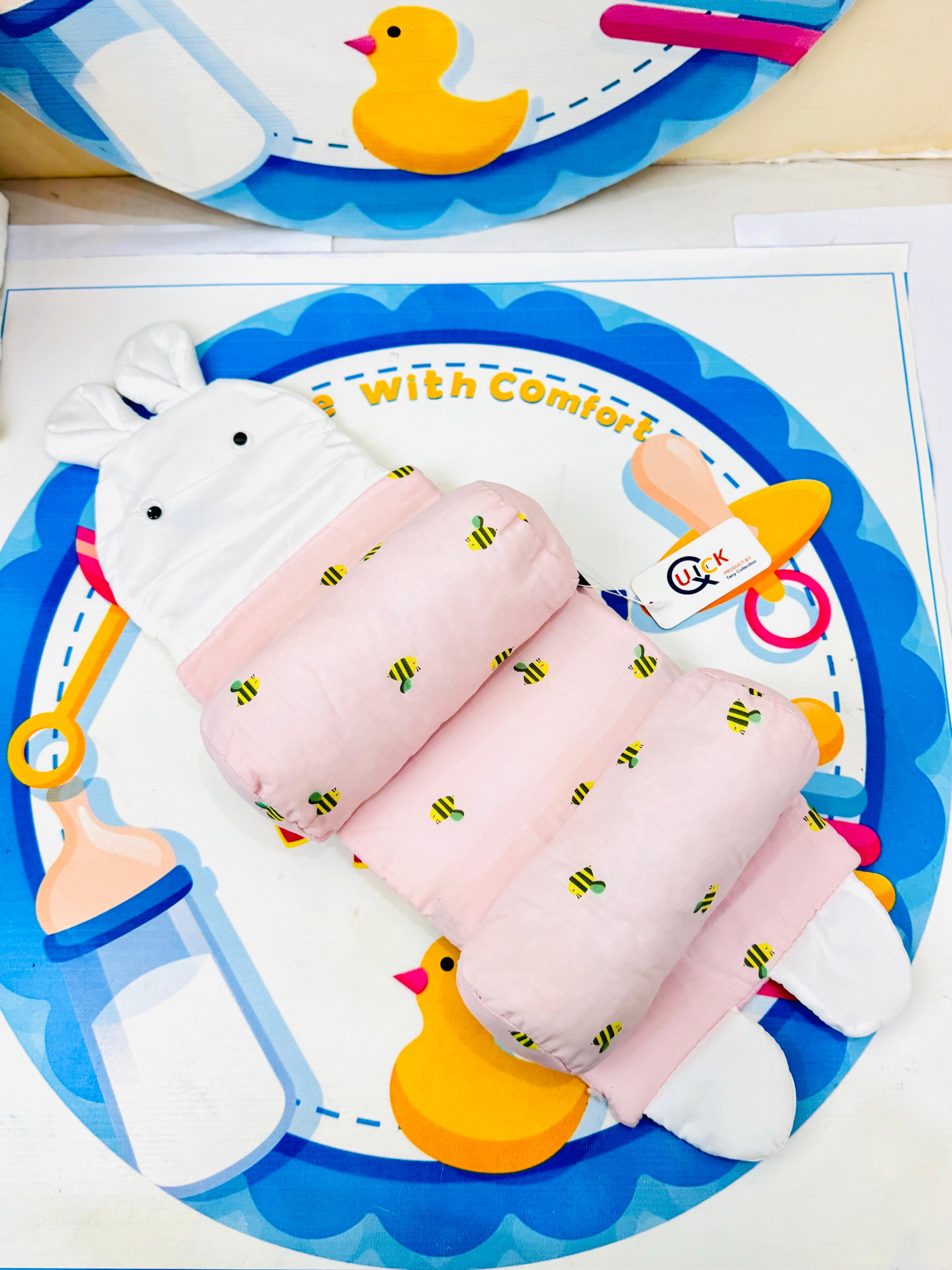 Keywords (NLP Enriched): newborn head shaping pillow, baby head guard, anti-head tilt pillow, breathable baby pillow, natural millet filling pillow, infant sleep essentials, baby comfort