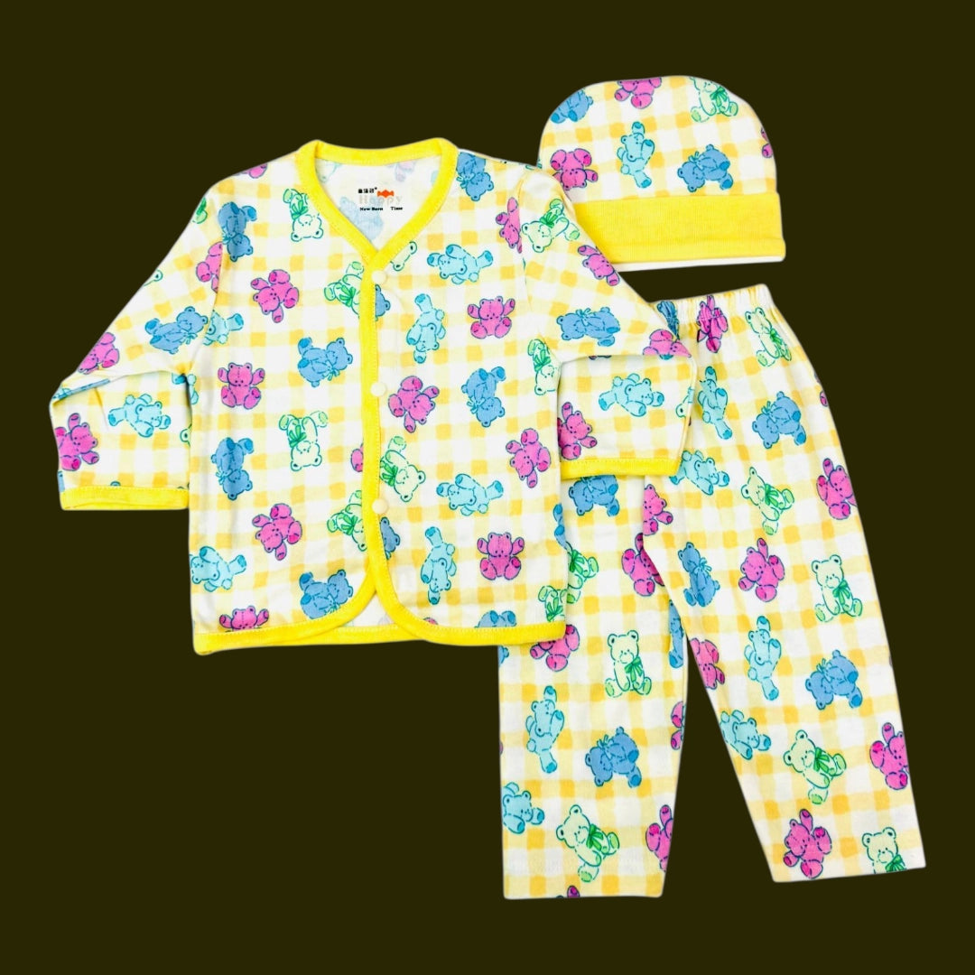 👶 Premium Baby Pajama Suit with Cap – Elegant White Collection!
Wrap your newborn in style and comfort with our premium range baby pajama suit with cap. Soft, cozy, and oh-so-cute – perfect for your little angel!
Product Details:
🔸 Color: Classic White – Pure and elegant look.
🔸 Complete Set – Includes matching pajama suit and cap for a coordinated style.
🔸 Soft & Gentle Fabric – Designed to be delicate on your baby’s sensitive skin.
🔸 Comfortable Fit – Perfect for all-day wear, ensuring your bab