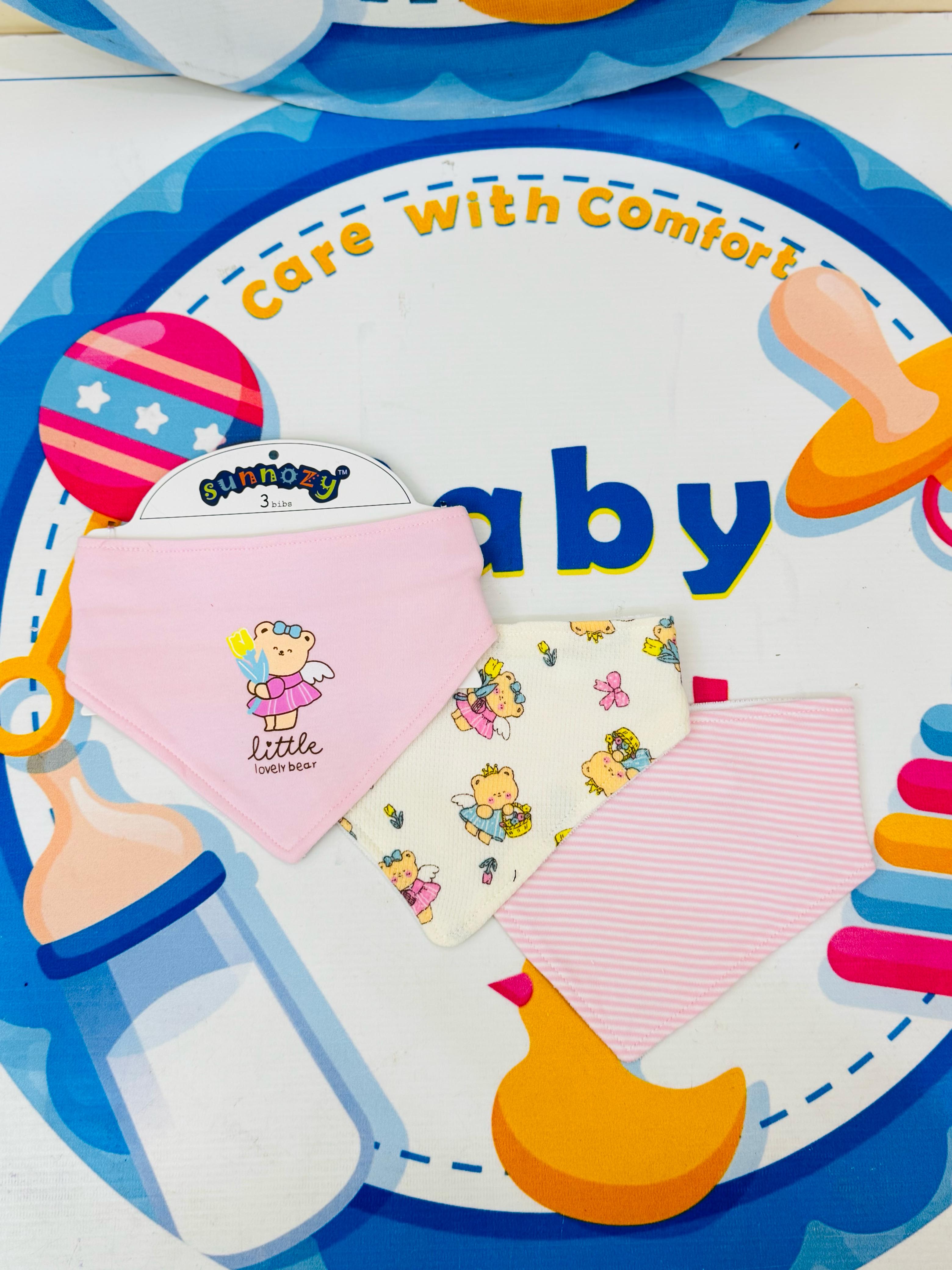 Sunnozy Premium Bandana Bibs – Set of 3