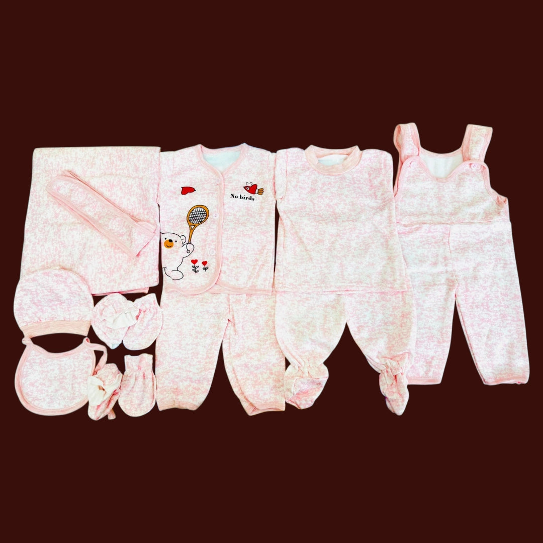 Baby 11 Pcs Winter Stuff Starter Sets Collection 🧸❄️
Get your newborn ready for the chilly season with our premium 11-piece winter starter set! Designed for warmth and comfort, this collection is perfect for your little one's winter wardrobe.
💖 Premium quality winter material – Soft, cozy, and gentle on newborn skin
👶 Complete 11-piece set – Everything you need in one pack
❄️ Includes pajamas, shirts, mittens, caps, and more
🎨 Available in multiple colors and cute designs – Perfect for baby boys an