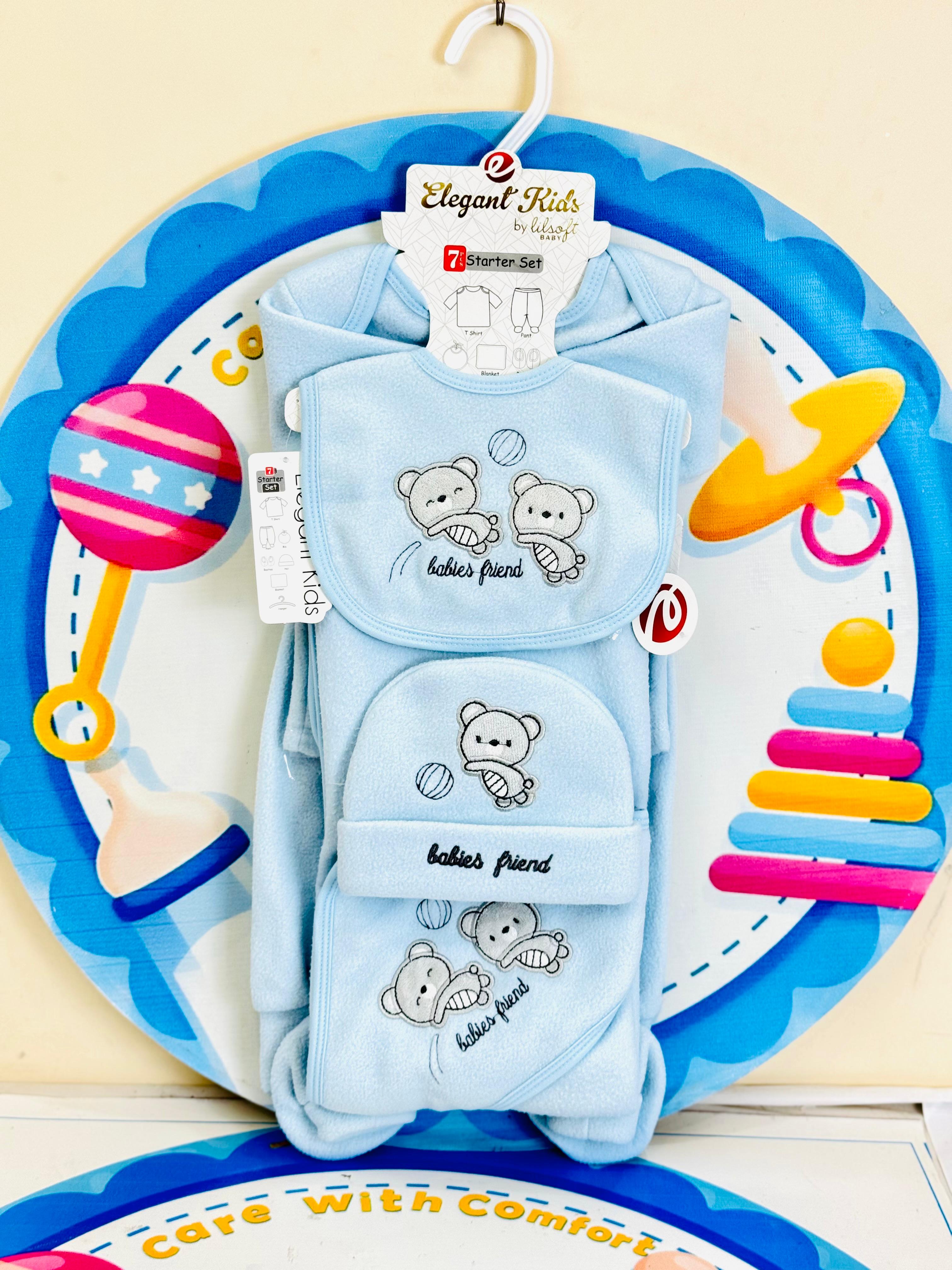 7 Pcs Winter Fleece Baby Starter Set β Warm & Cozy