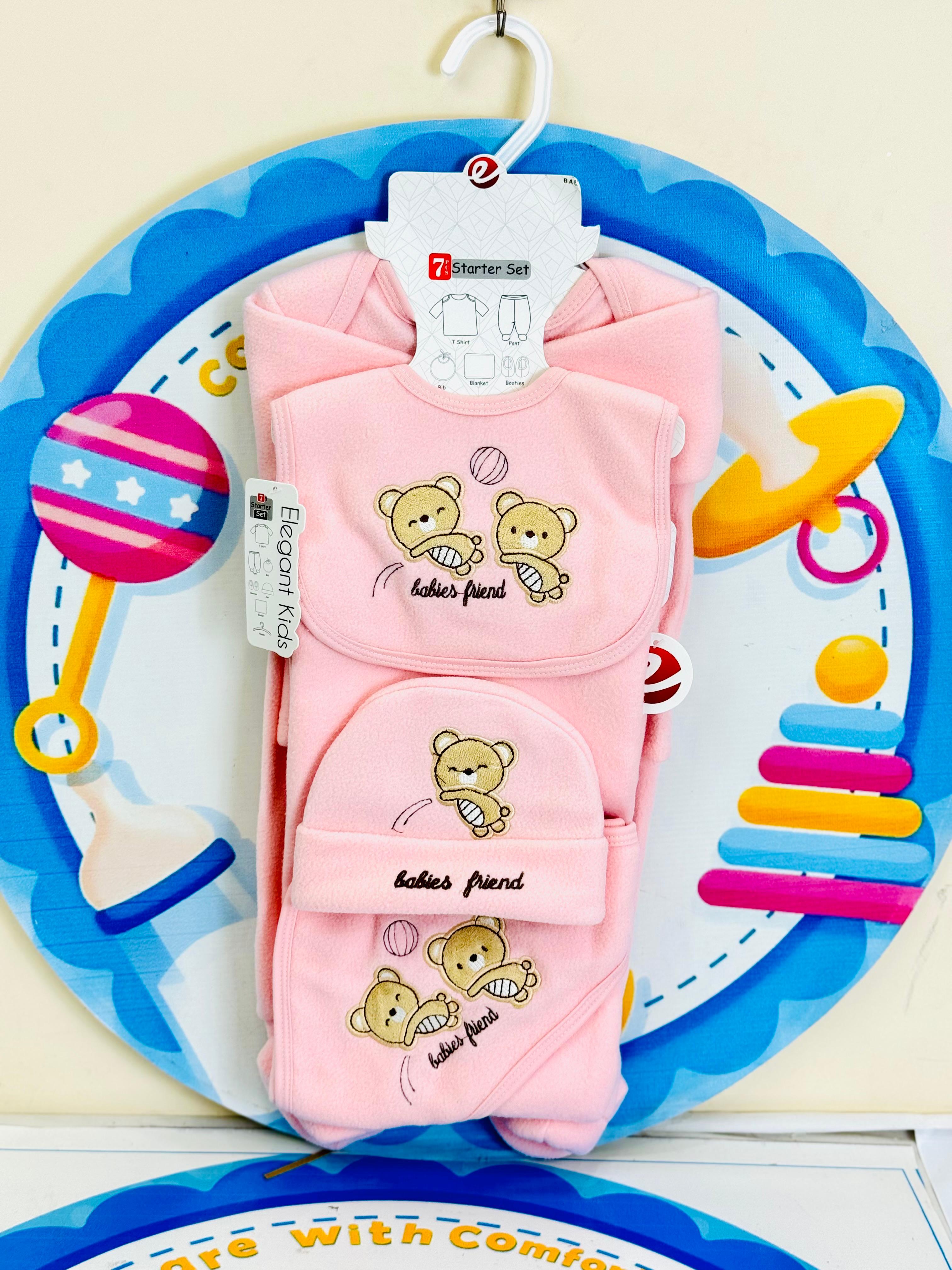 7 Pcs Winter Fleece Baby Starter Set β Warm & Cozy