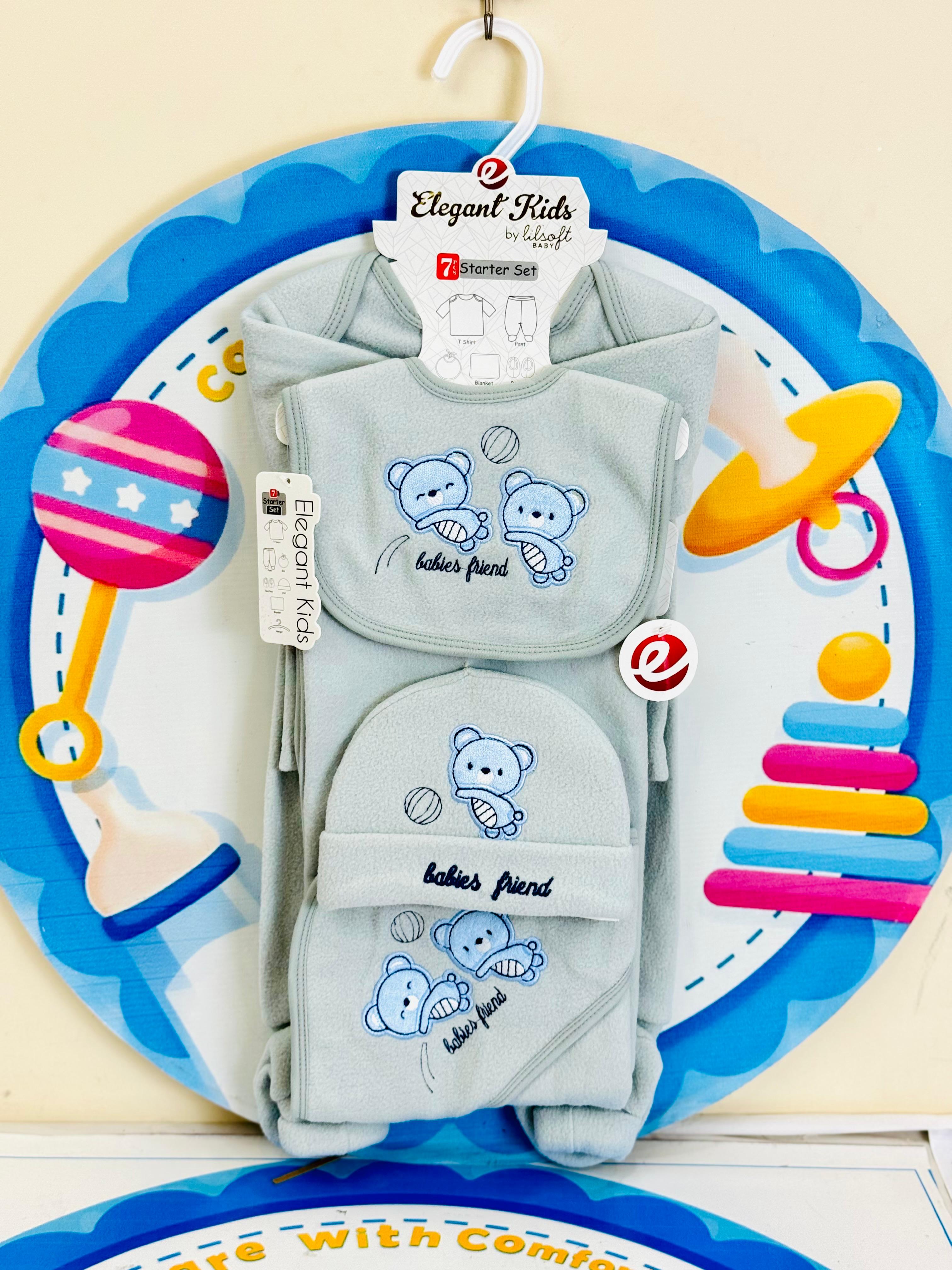 7 Pcs Winter Fleece Baby Starter Set β Warm & Cozy