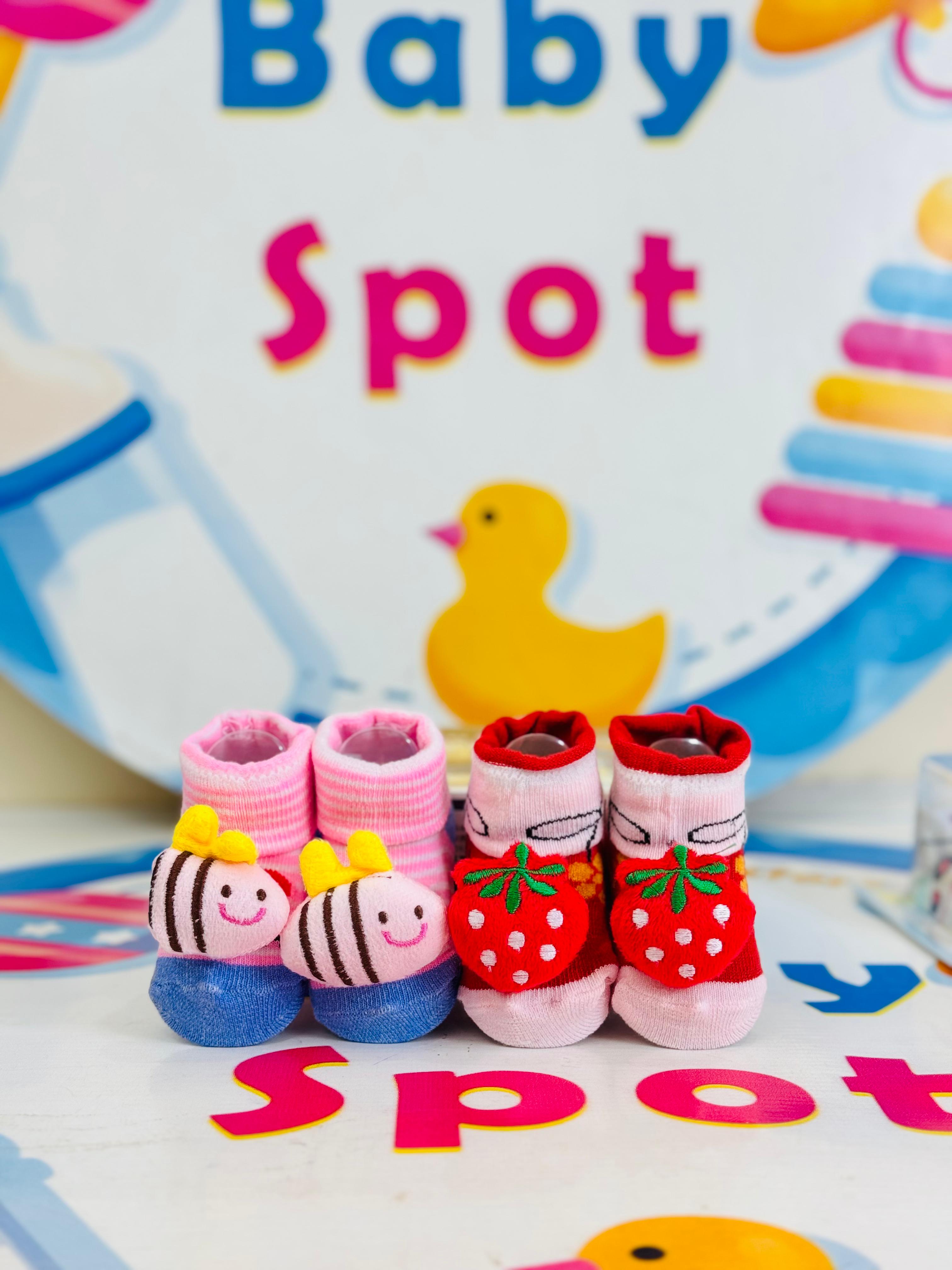 Bebe Fevor Branded Pack of 2 Socks Botties