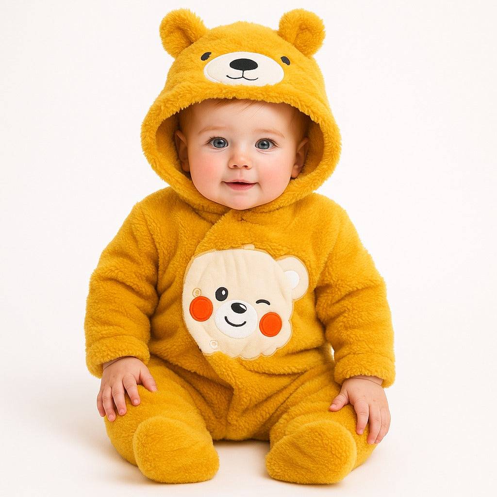 Baby Quilted Fur Winter Rompers ā Cozy & Stylish