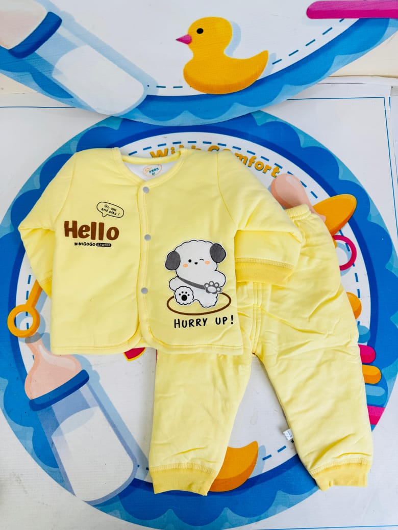 Winter quilted 2 pc baby suits