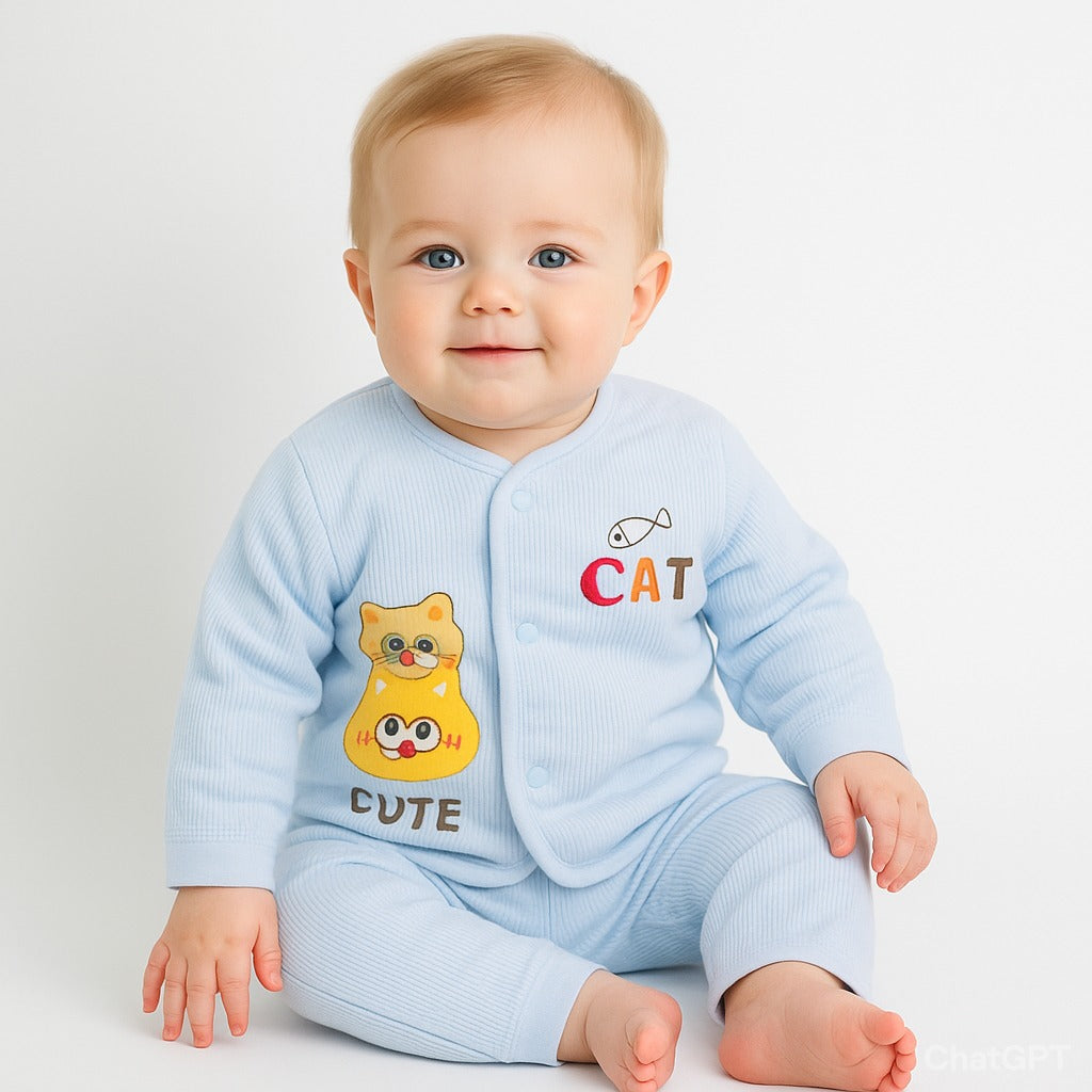 Winter quilted 2 pc baby suits