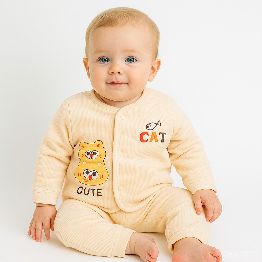 Winter quilted 2 pc baby suits