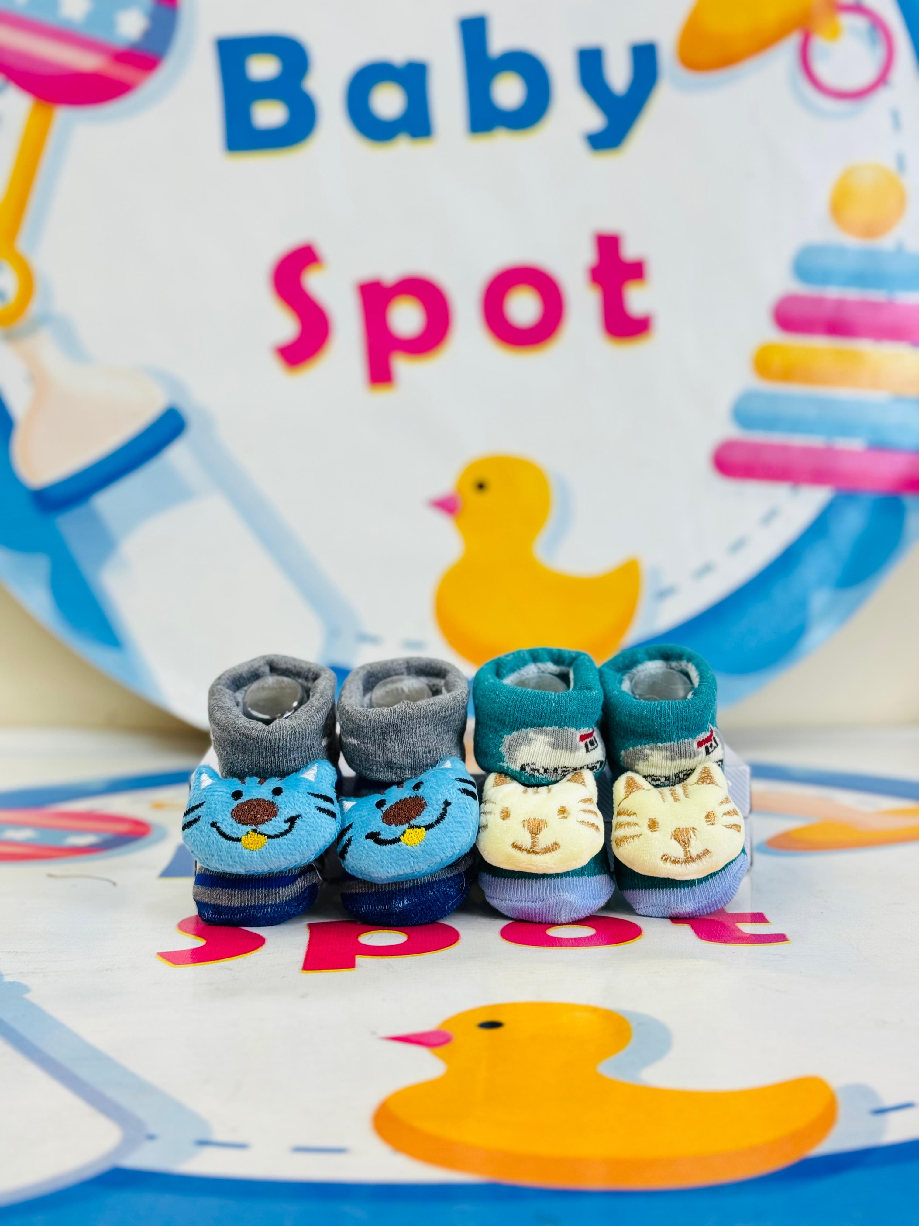 Bebe Fevor Branded Pack of 2 Socks Botties