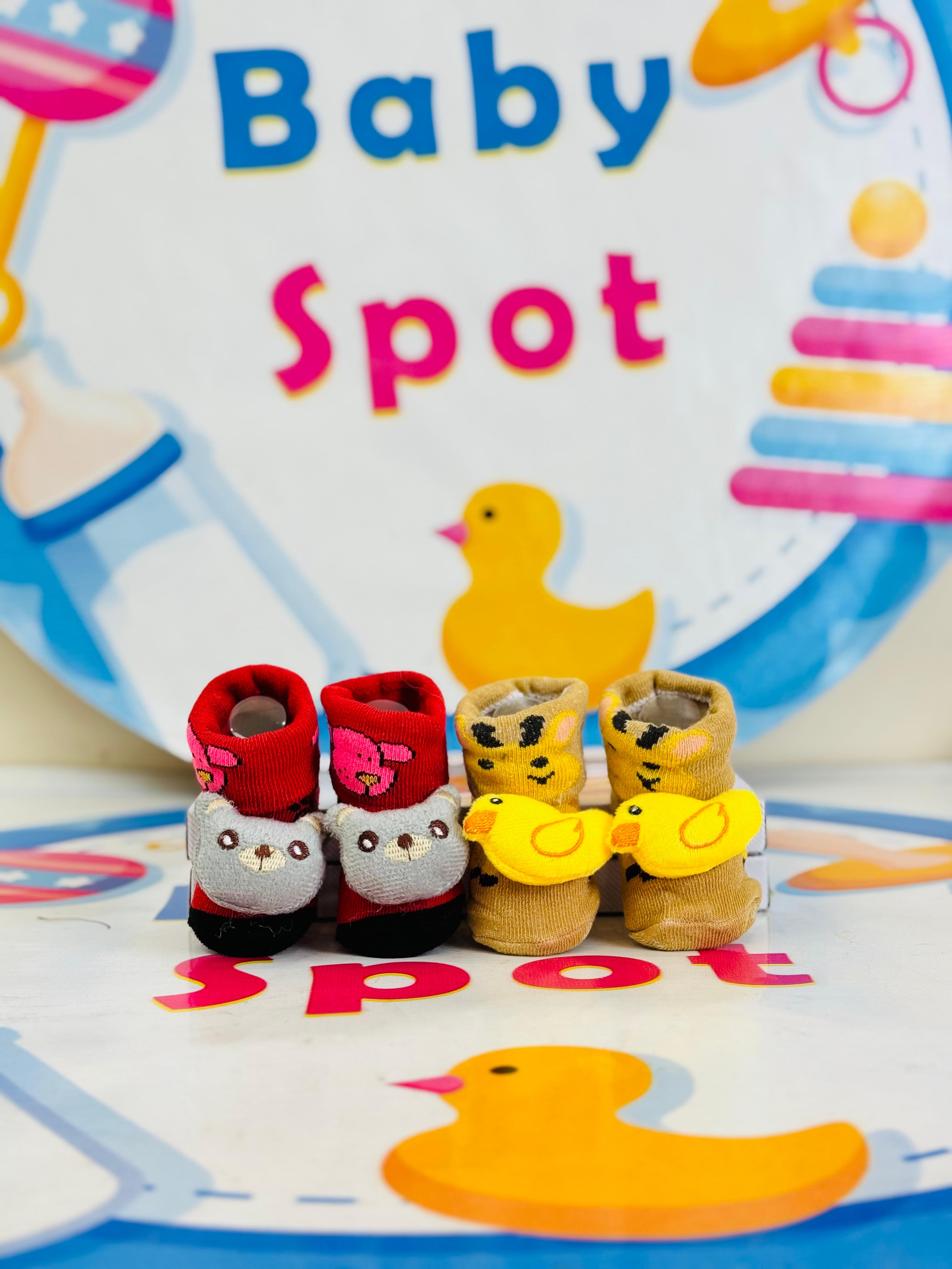 Bebe Fevor Branded Pack of 2 Socks Botties