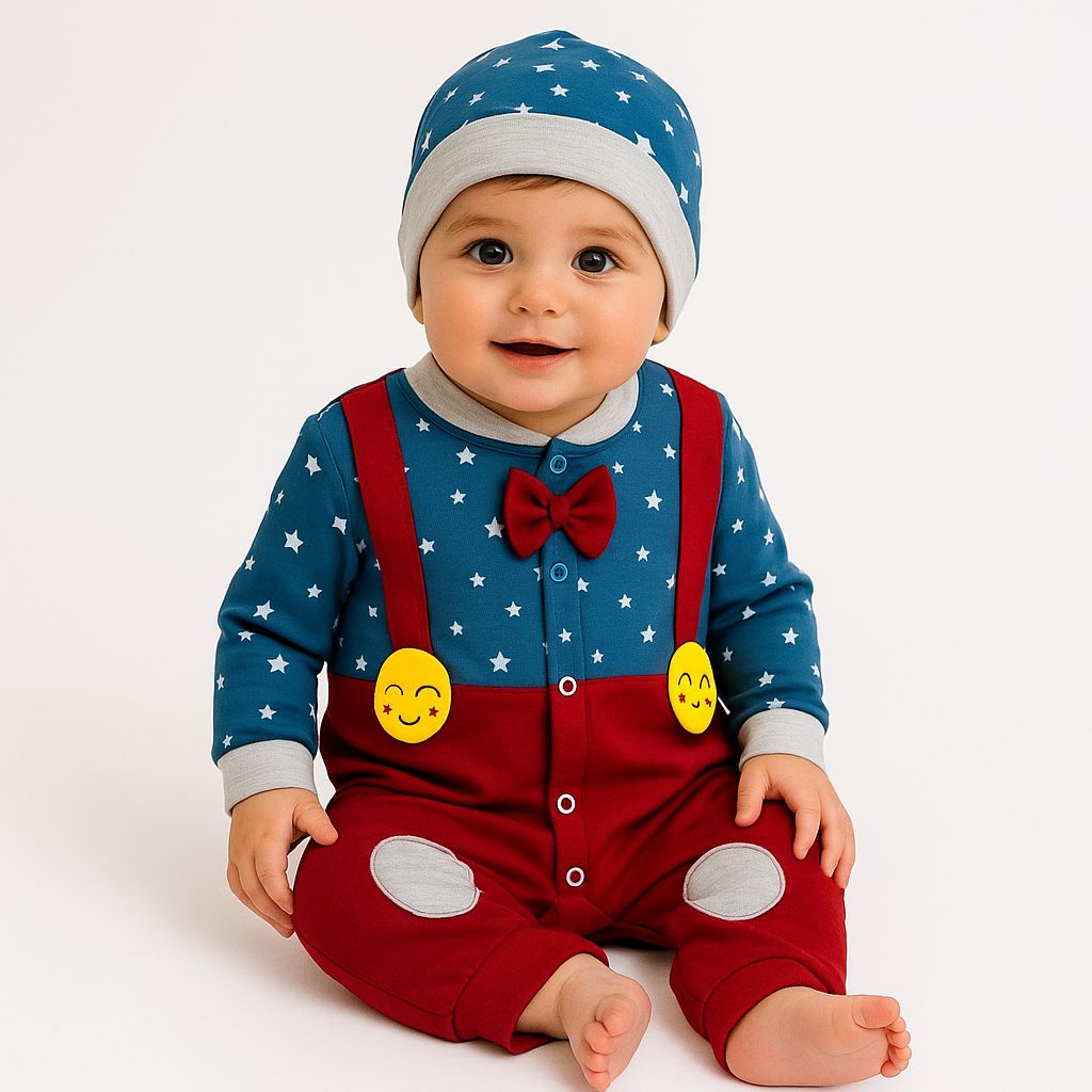 Turkish Baby Romper with Cap β Elegant & Cozy Collection