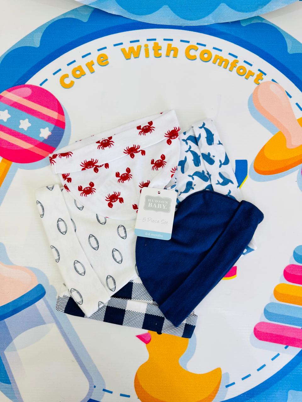 Hudson Baby Summer Caps – Pack of 5 | Unisex Collection