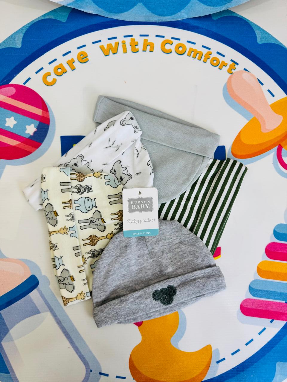 Hudson Baby Summer Caps – Pack of 5 | Unisex Collection