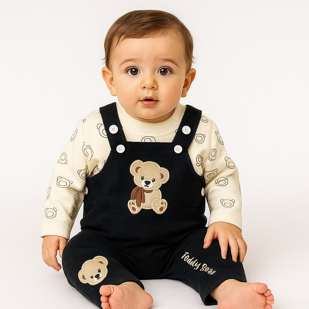 Türkish Velvet style duangaree romper set