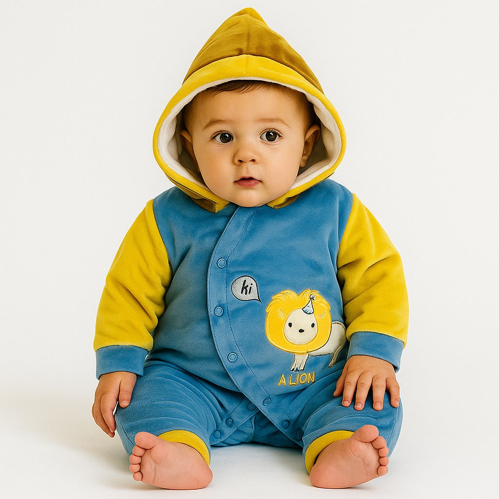 ✨ Turkish Velvet Style Hooded Lion Romper Set ✨
Soft. Playful. Absolutely Adorable. 💕
Our Turkish Velvet Hooded Lion Romper Set is designed for your little one’s sweetest and most adventurous moments! Made with premium velvet for that ultra-soft touch, this cozy romper features an adorable lion hood — bringing extra warmth, charm, and a dash of wild cuteness. 🦁
👶 Available in sizes: 0–3, 3–6, 6–9 months
💫 Perfect for: special occasions, photoshoots, or everyday cuddles
🌿 Gentle on baby’s skin & easy to