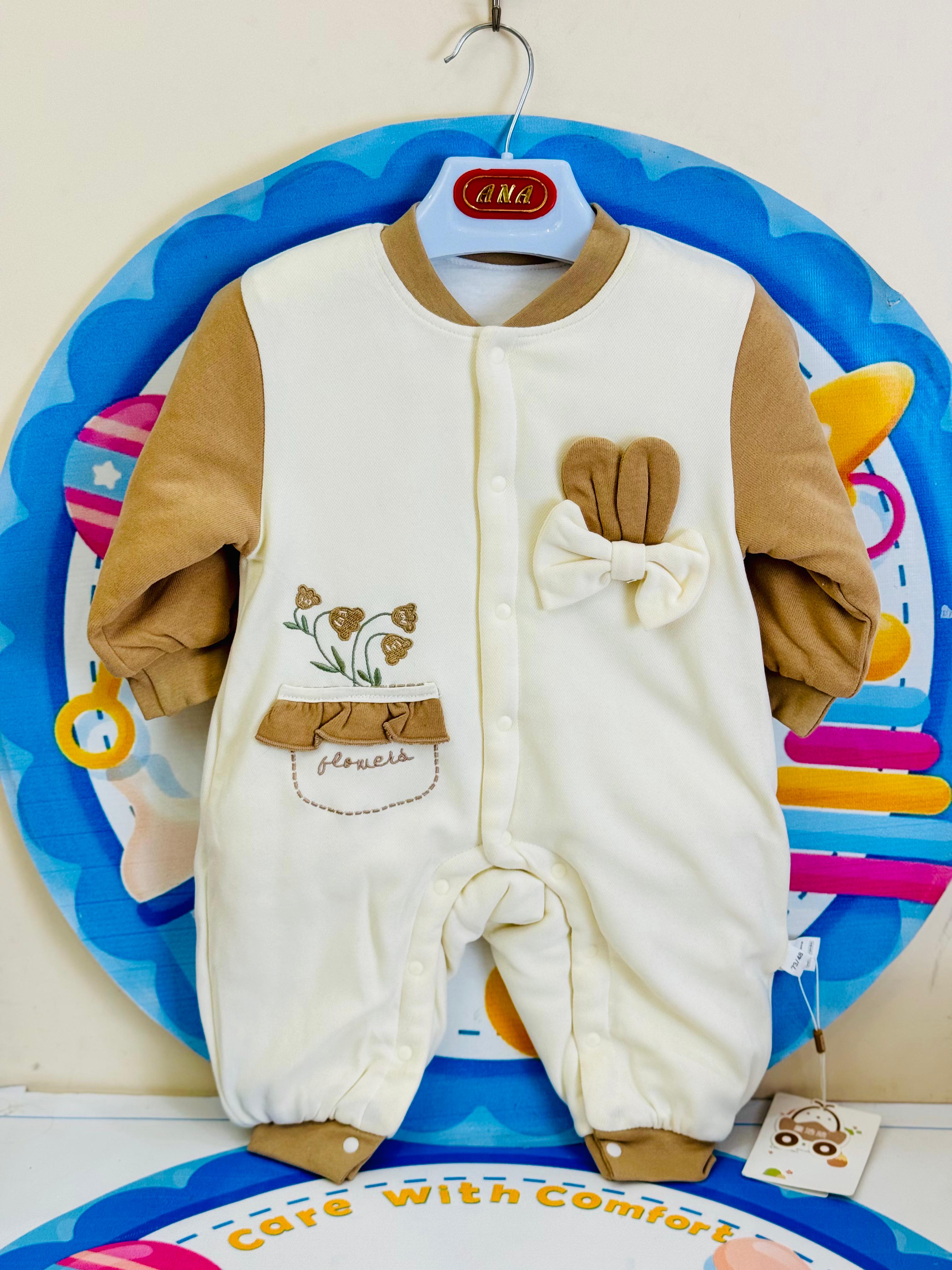 Baby Quilted Foaming Winter Rompers – Cozy & Stylish
