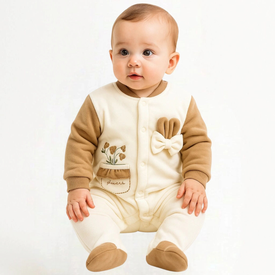 Baby Quilted Foaming Winter Rompers β Cozy & Stylish