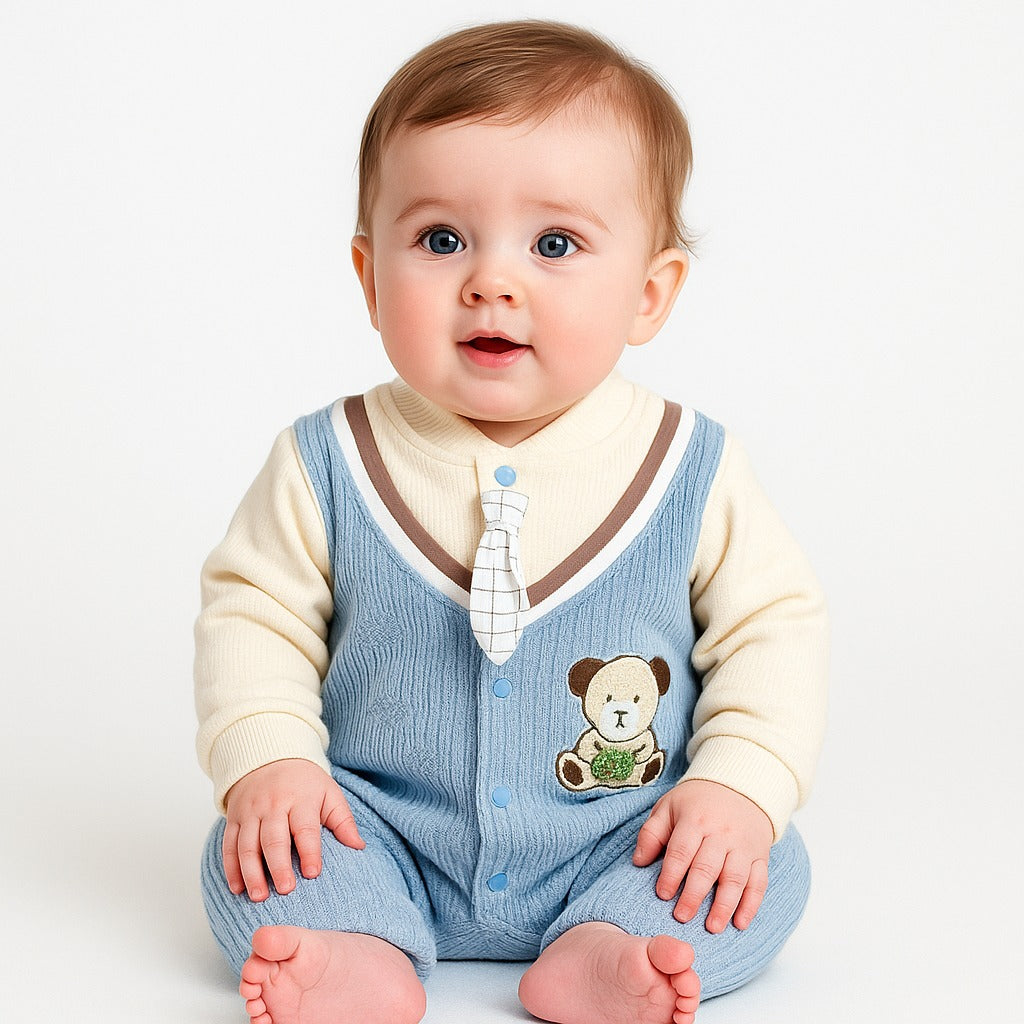 Baby Quilted Foaming Winter Rompers – Cozy & Stylish