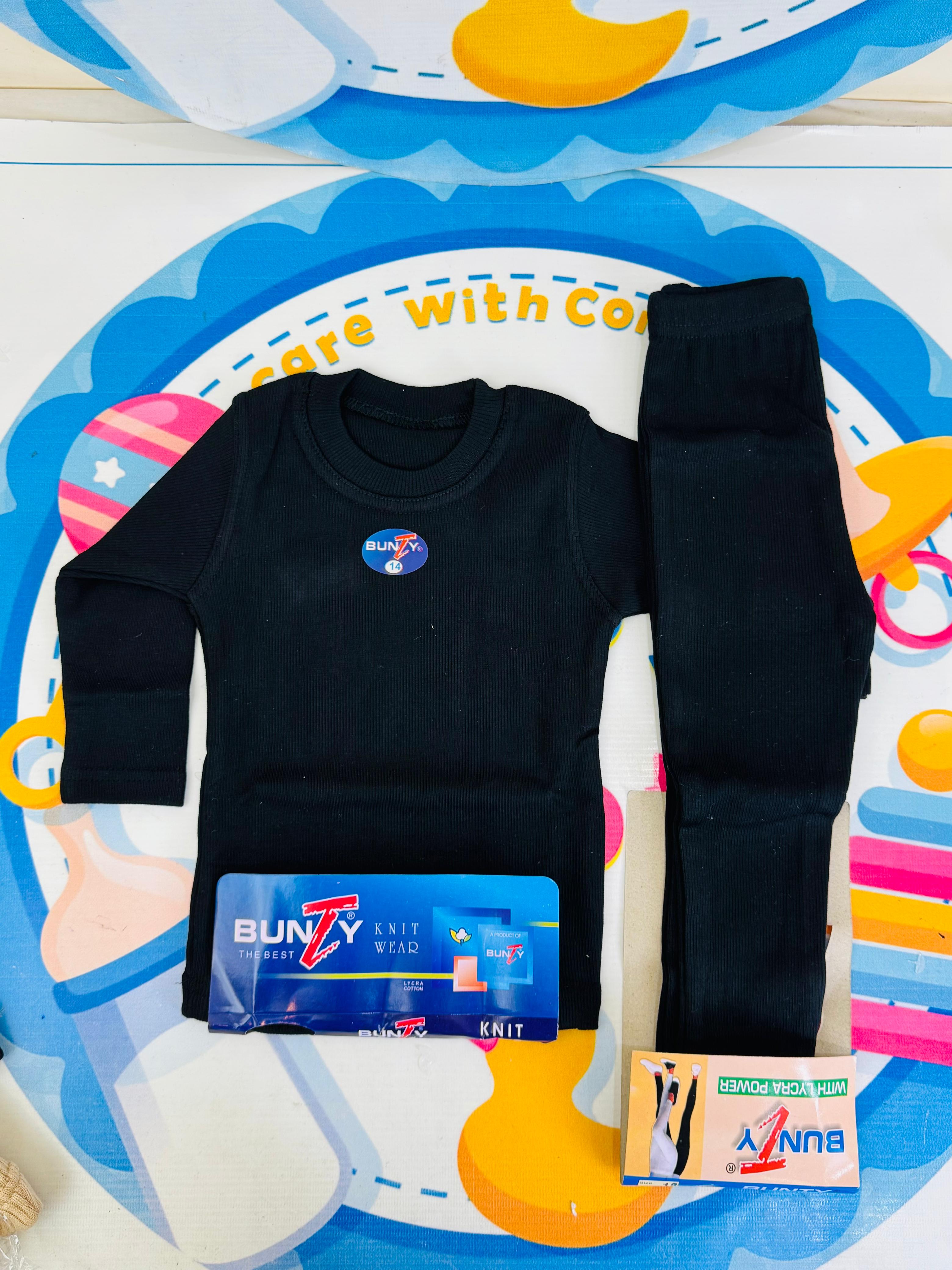 Baby Winter Thermal Suits – Black