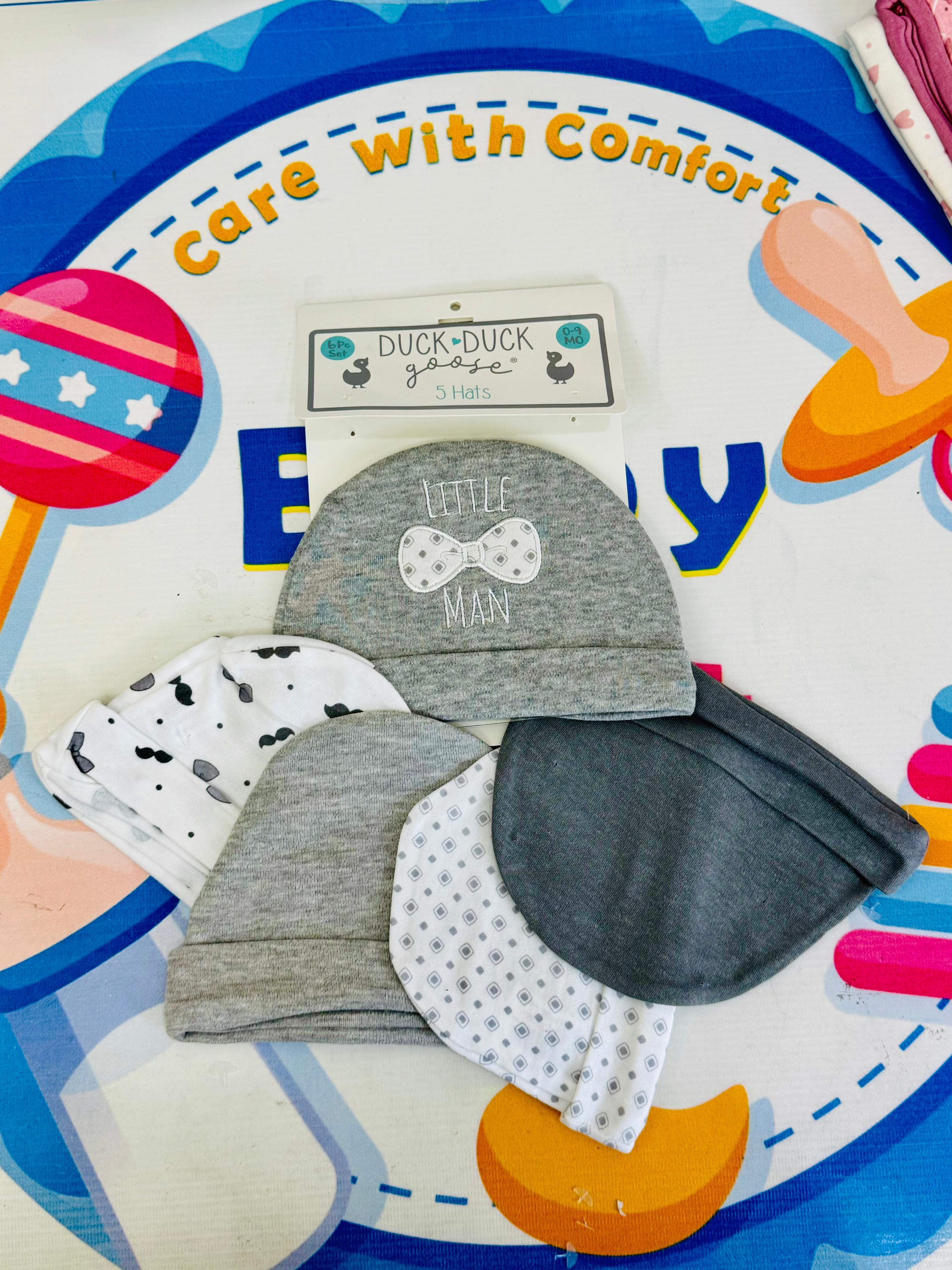 Hudson Baby Summer Caps – Pack of 5 | Unisex Collection