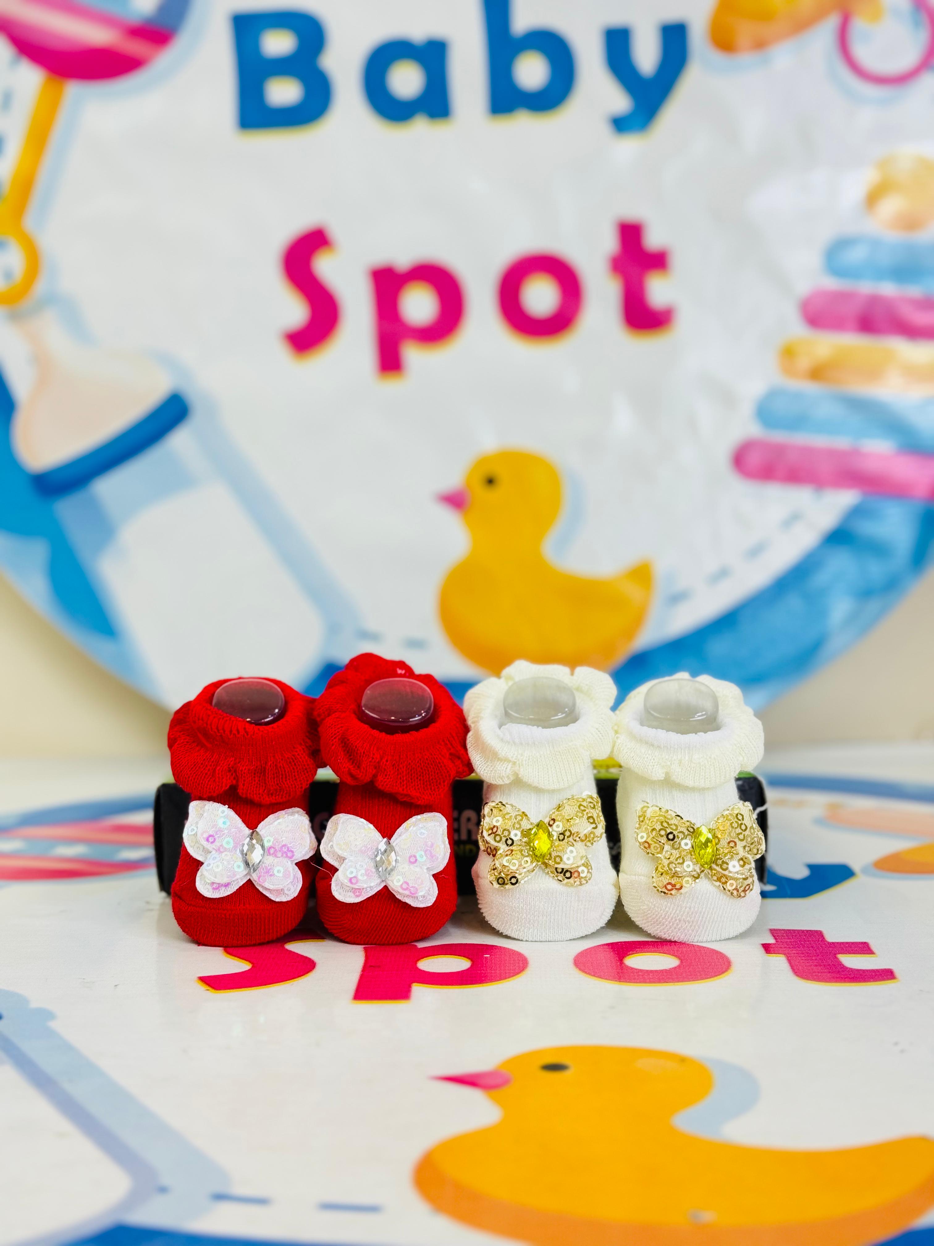 Bebe Fevor Branded Pack of 2 Socks Botties