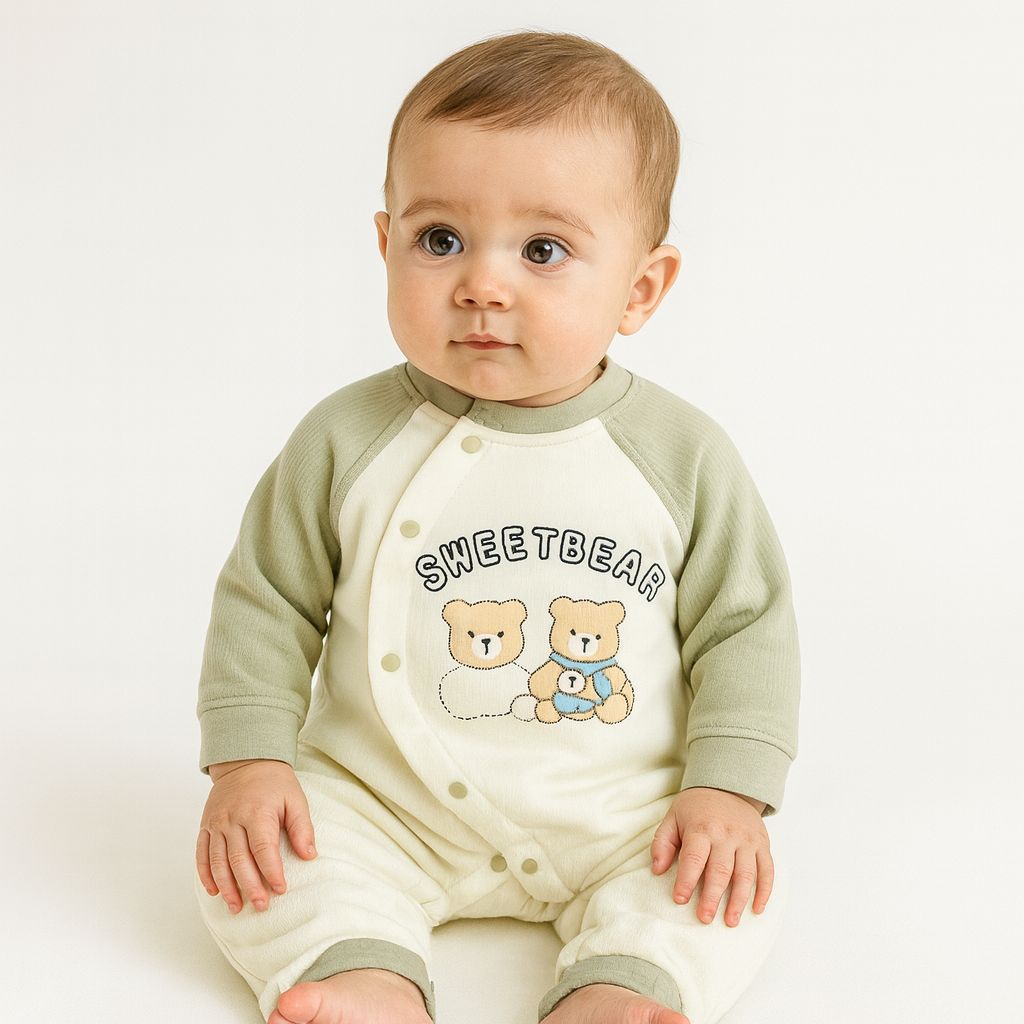 Baby Quilted Foaming Winter Rompers β Cozy & Stylish