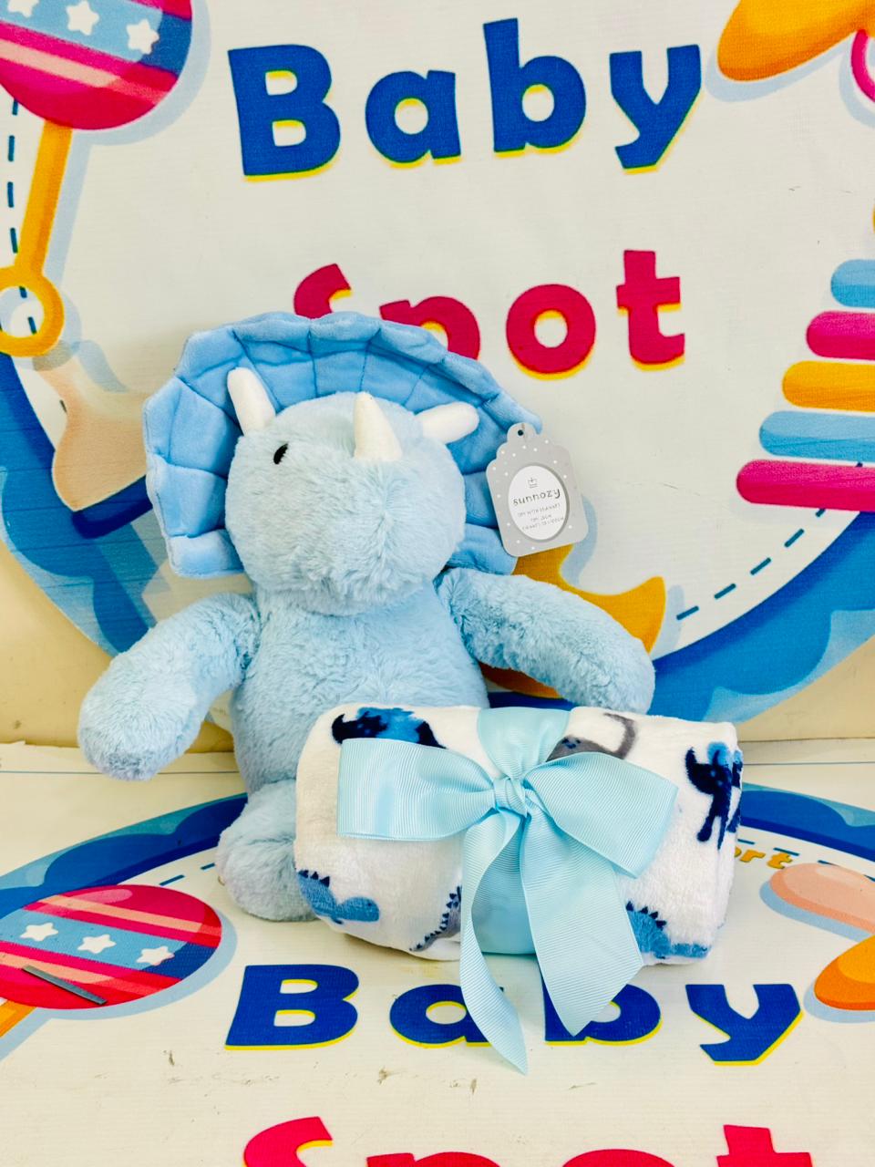 Sunnozy baby blanket with Toy Rhino