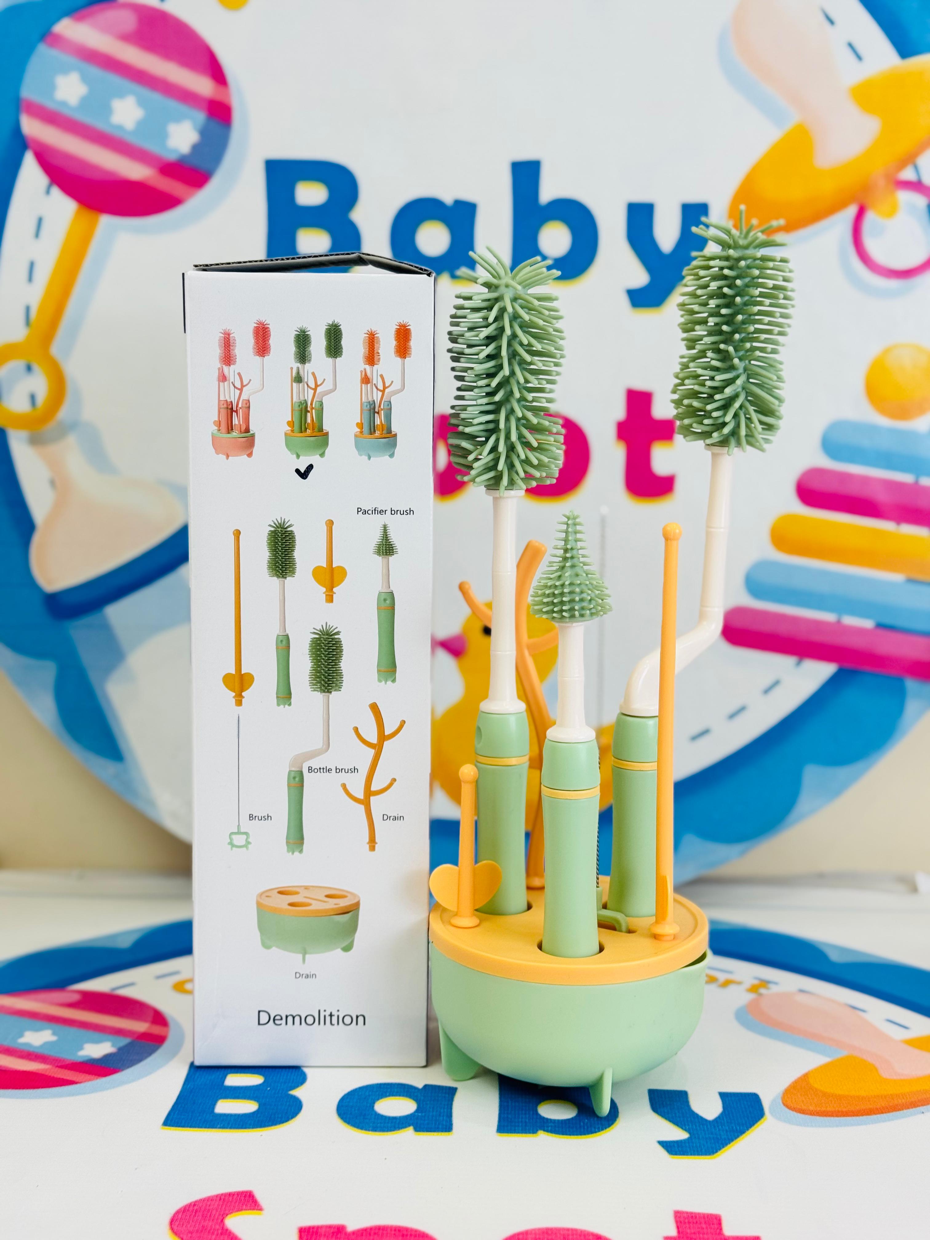 6-in-1 Silicone Baby Bottle Cleaning Brush Set