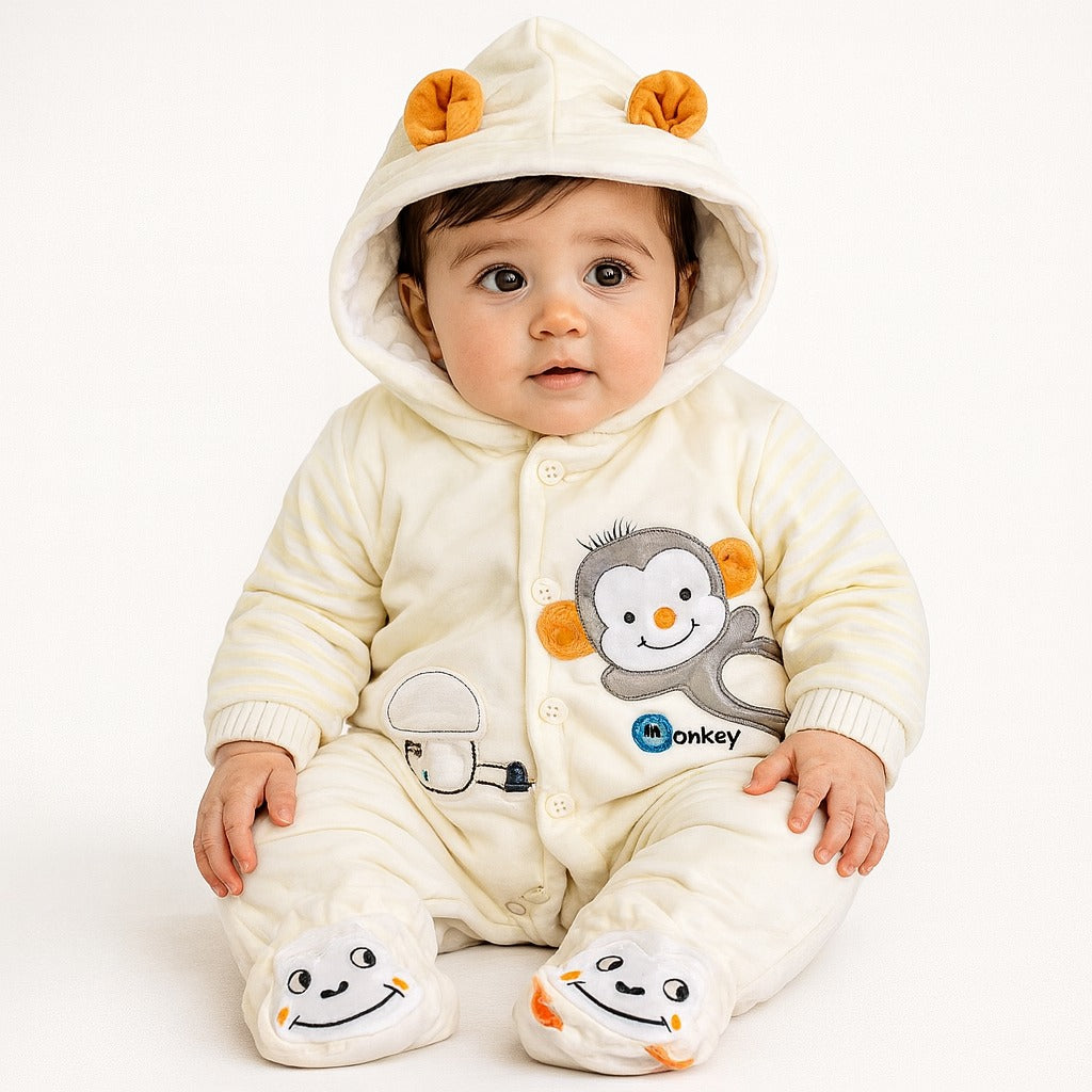 Baby Quilted Foaming Winter Rompers – Cozy & Stylish