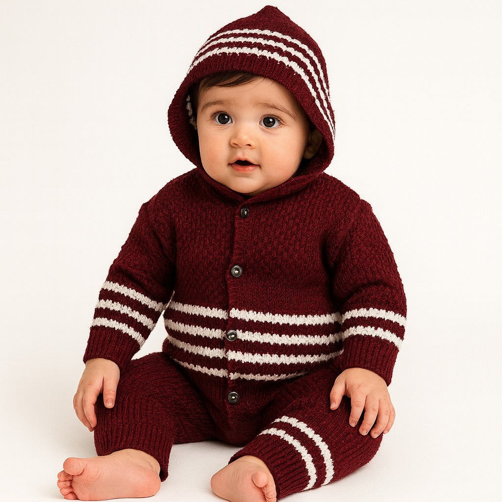 Woolen baby pajama suit(0 size)