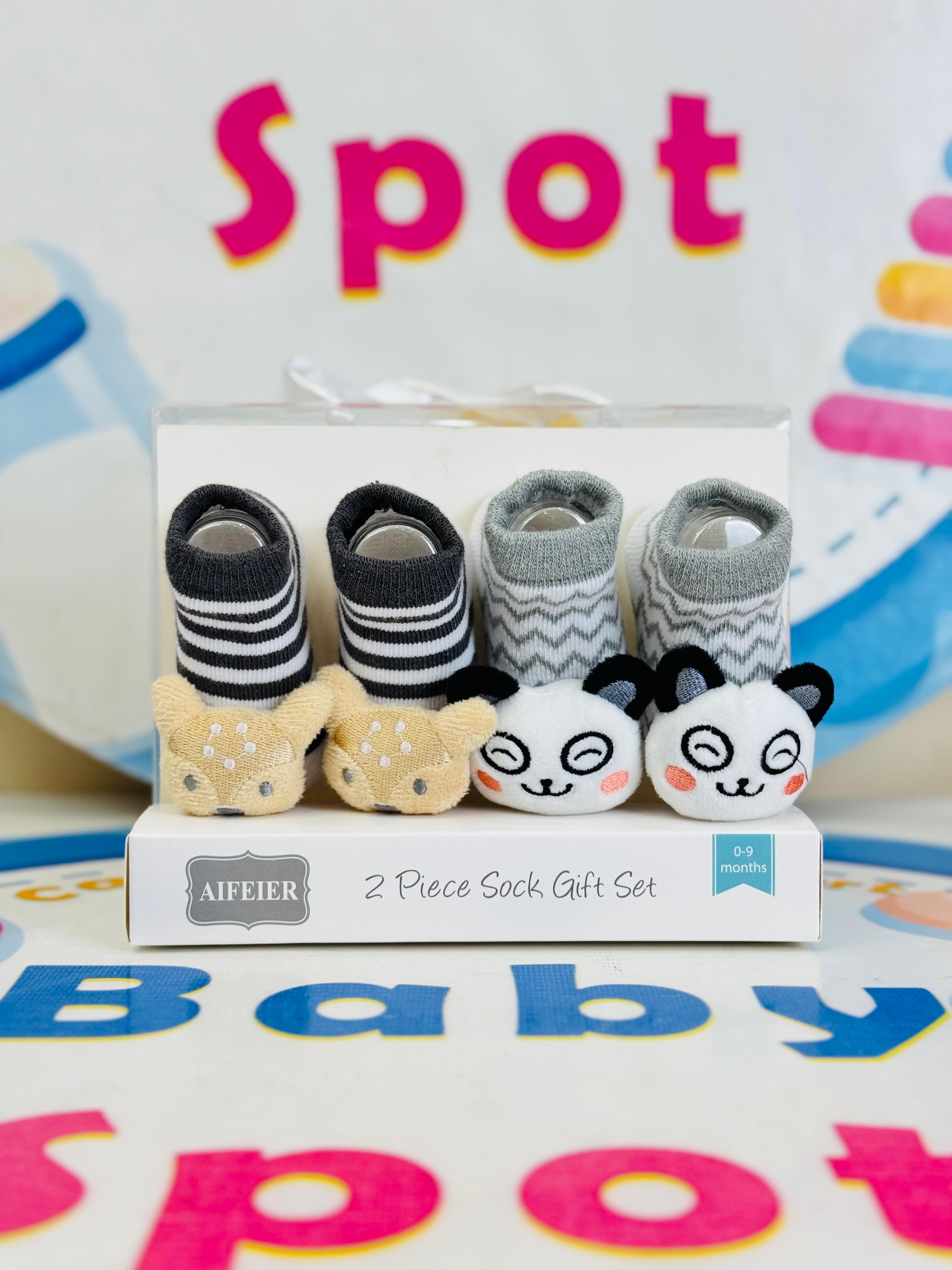 AIFEIER Branded Pack of 2 Socks Botties